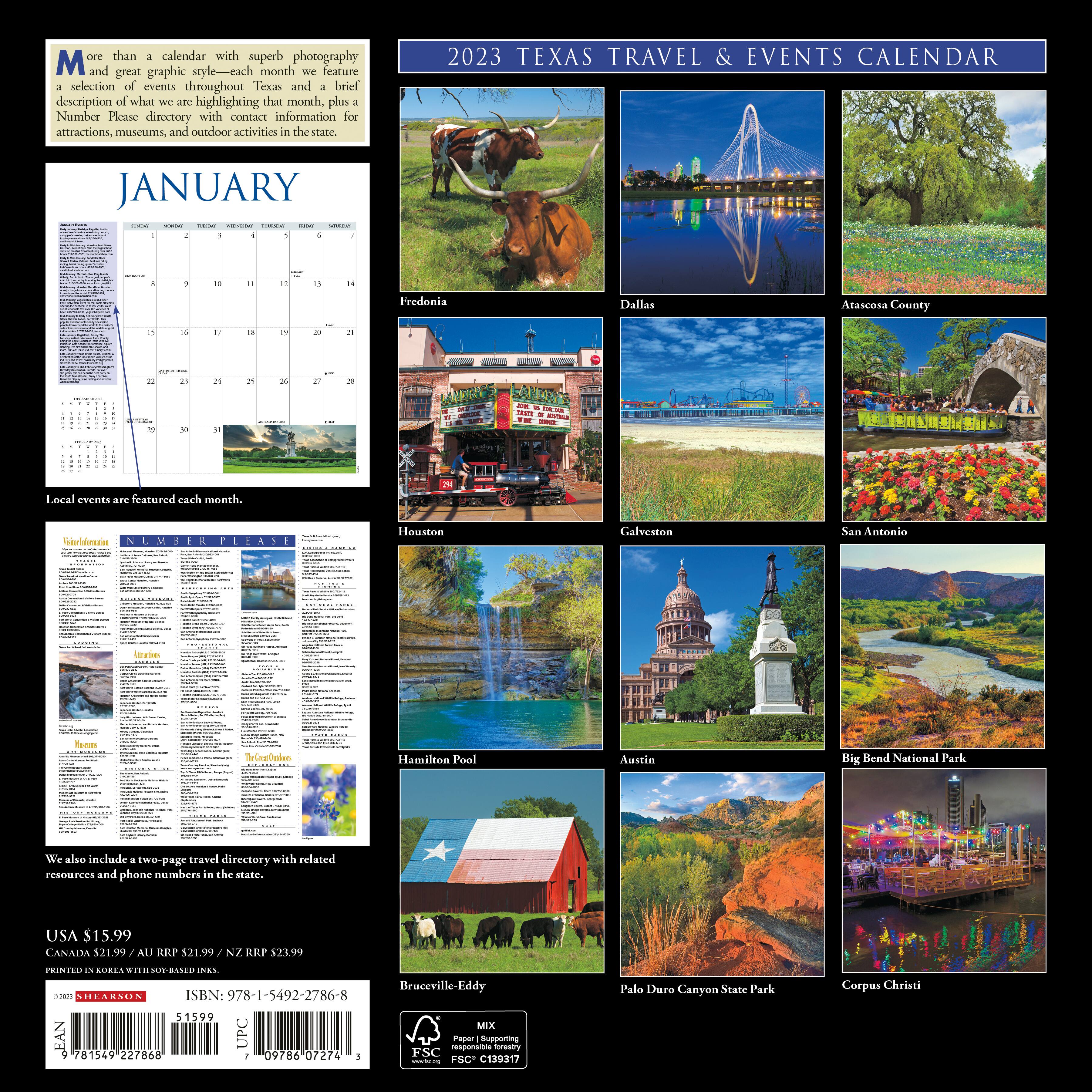 2023 Texas Wall Calendar Wall Calendars Michaels