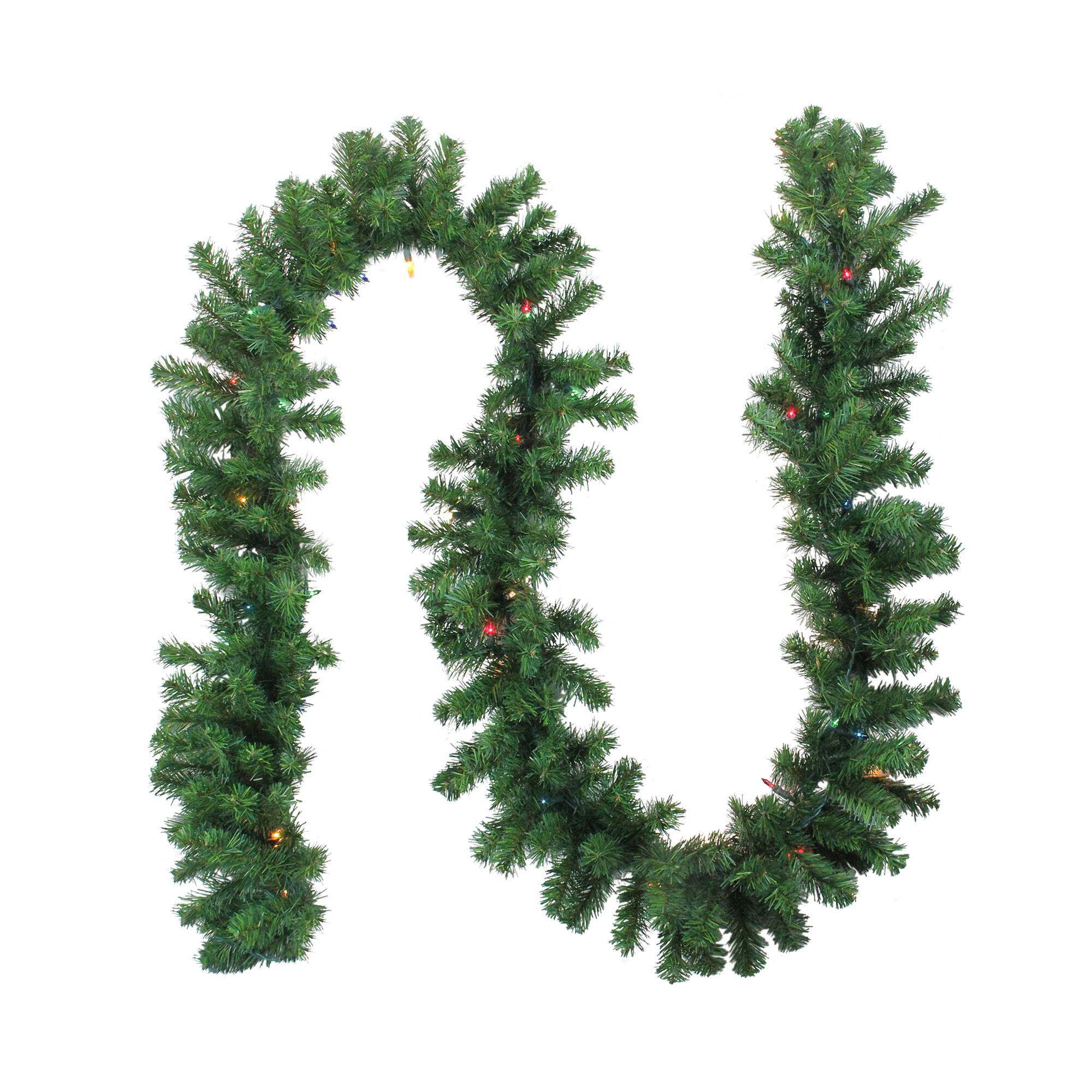 9ft. Pre-Lit Multicolor Lighted Oak Creek Pine Garland