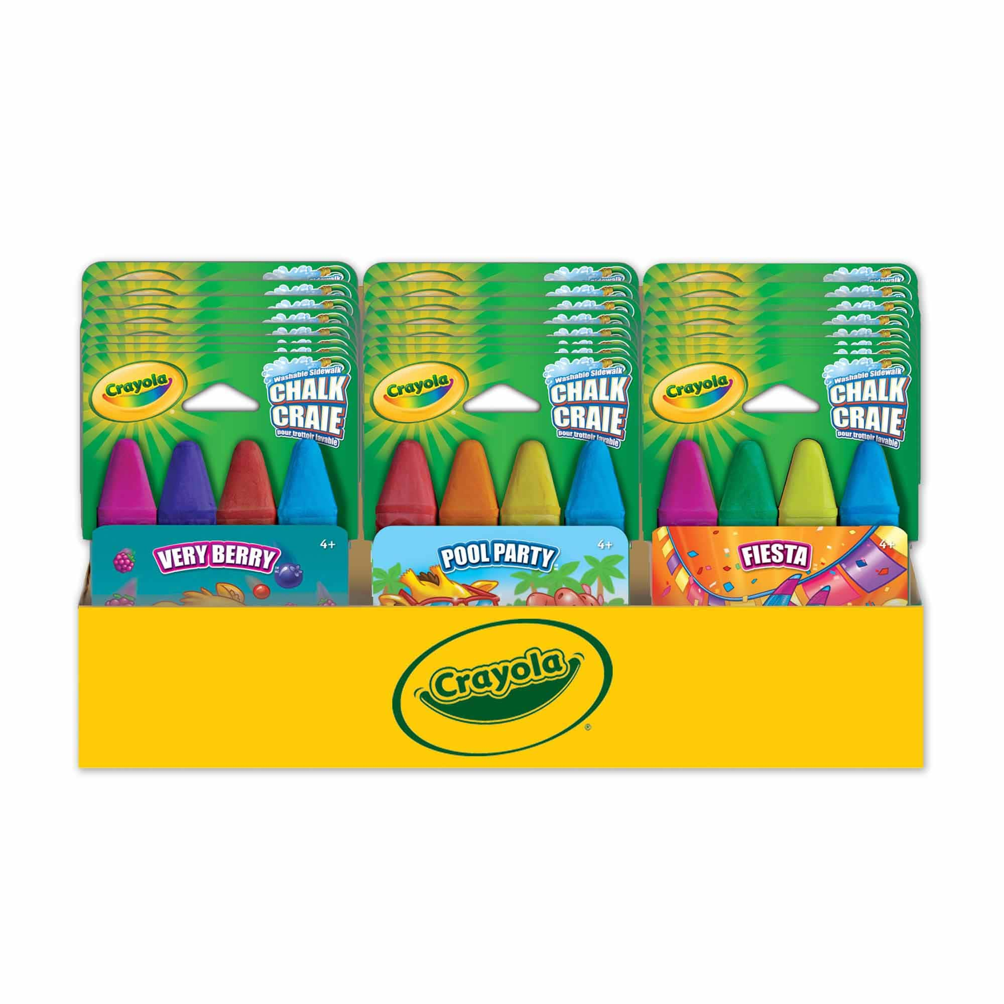 Assorted Crayola&#xAE; Washable Sidewalk Chalk, 4pc.