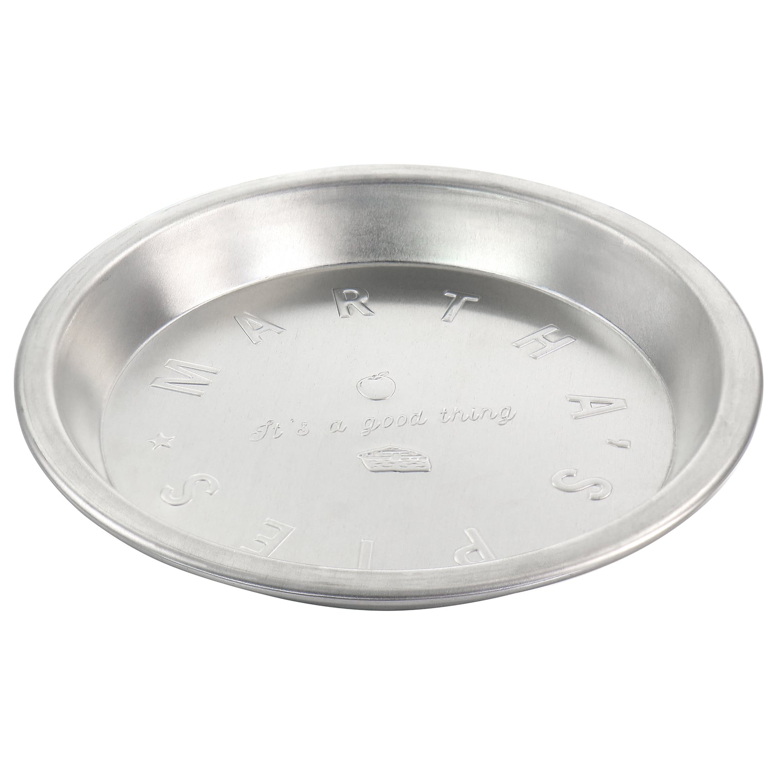 Martha Stewart Silver 9" Round Embossed Aluminum Pie Pan