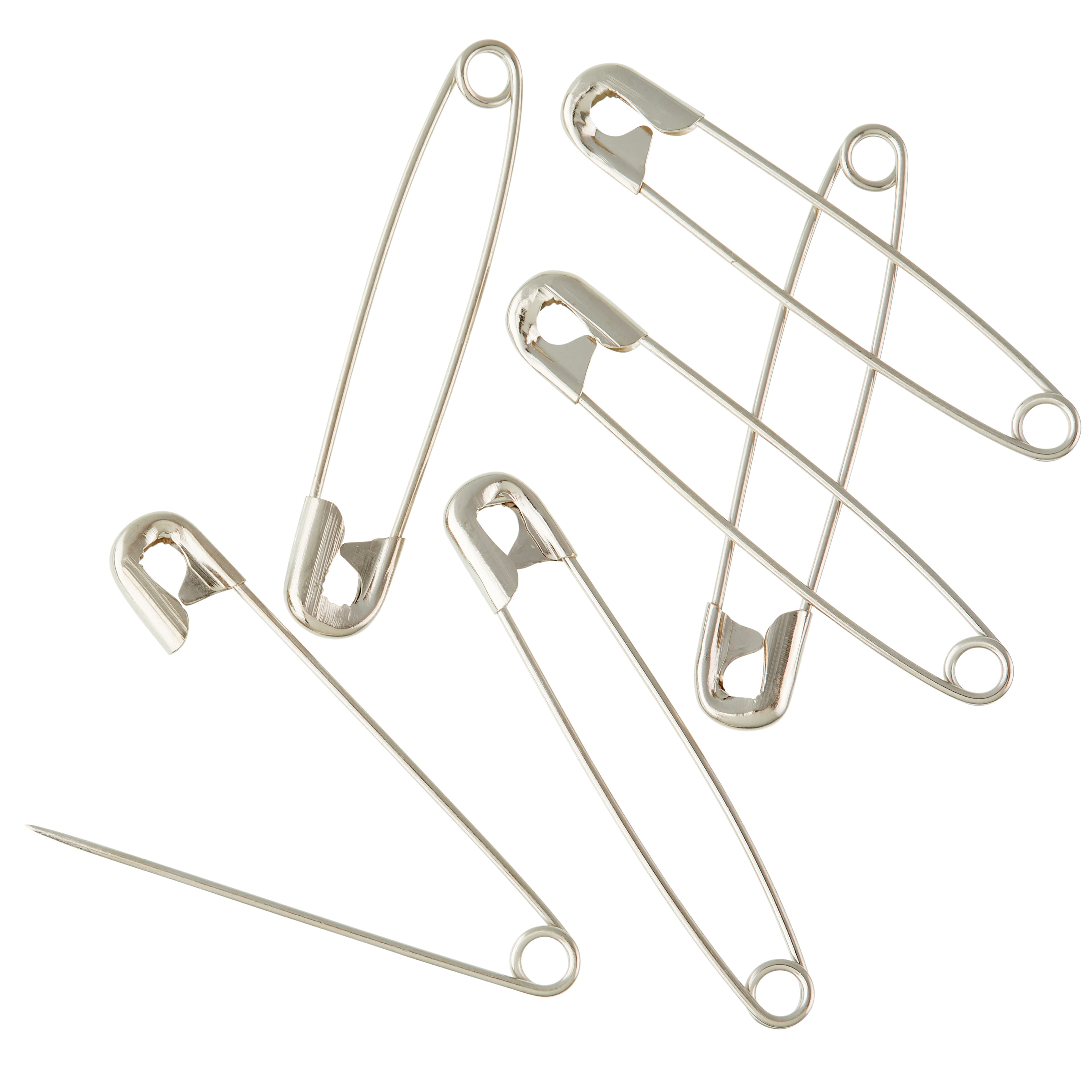 Set of 10 Giant Safety Pins, Tool Gadget Large Stainless Steel Safety Pins  for Heavy Duty Laundry