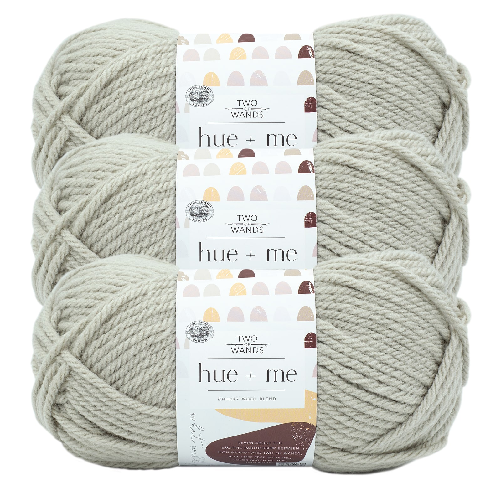 3 Pack Lion Brand&#xAE; Two of Wands Hue + Me Yarn