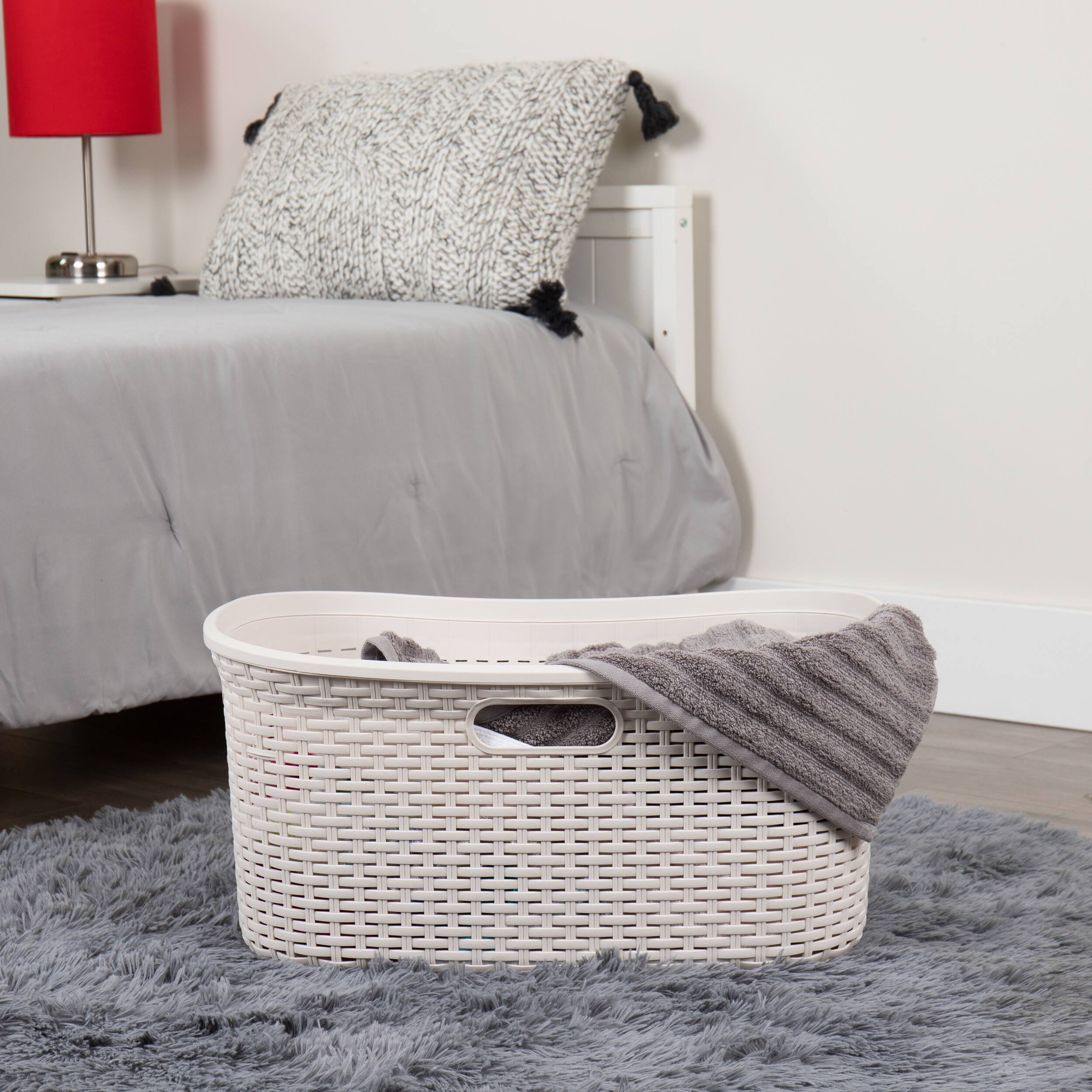 Mind Reader 40L Ventilated Laundry Basket with Cut Out Handles, 2ct.