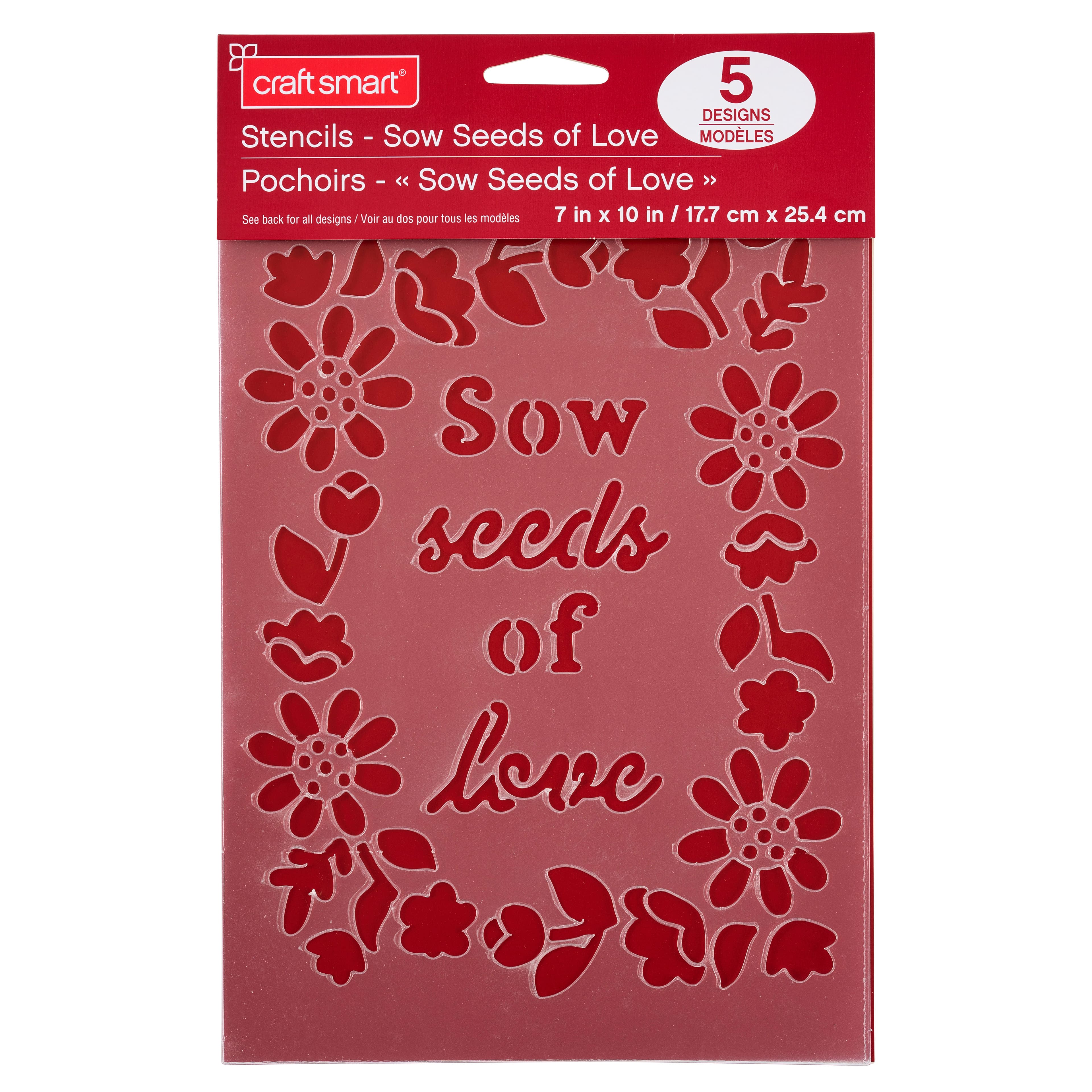 Sow Seeds of Love Stencil, 7&#x22; x 10&#x22; by Craft Smart&#xAE;