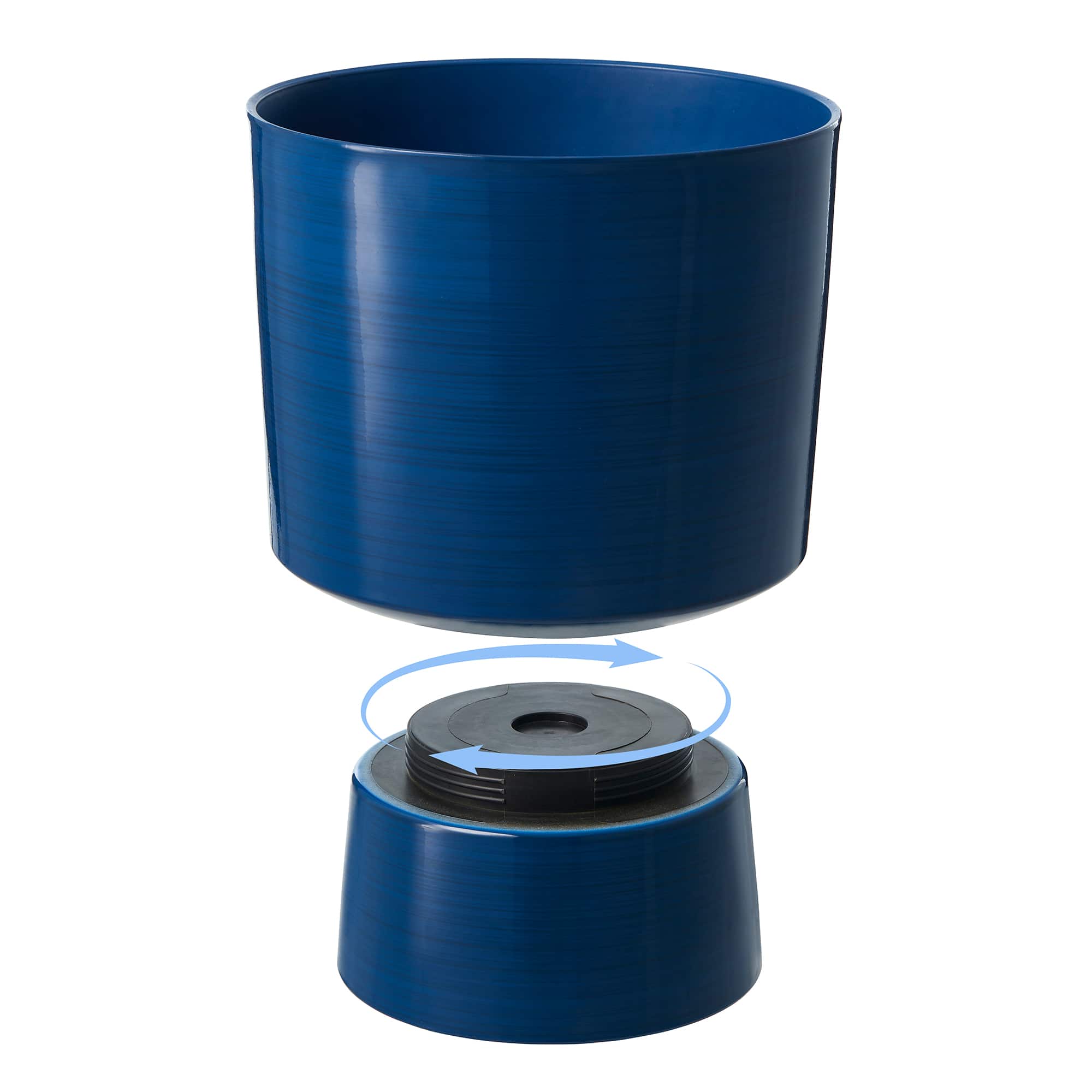 Glitzhome&#xAE; 16.75&#x22; Cobalt Blue Faux Ceramic Urn Plastic Planters, 2ct.