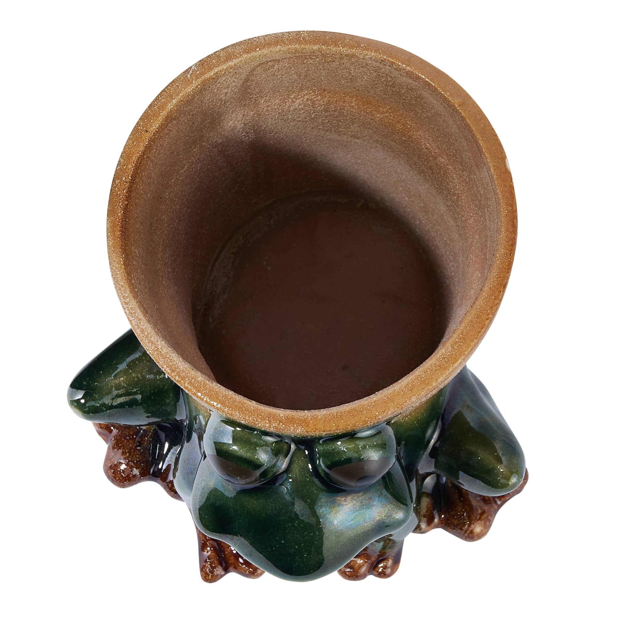 Hello Honey® 5.5" Green Stoneware Frog Planter