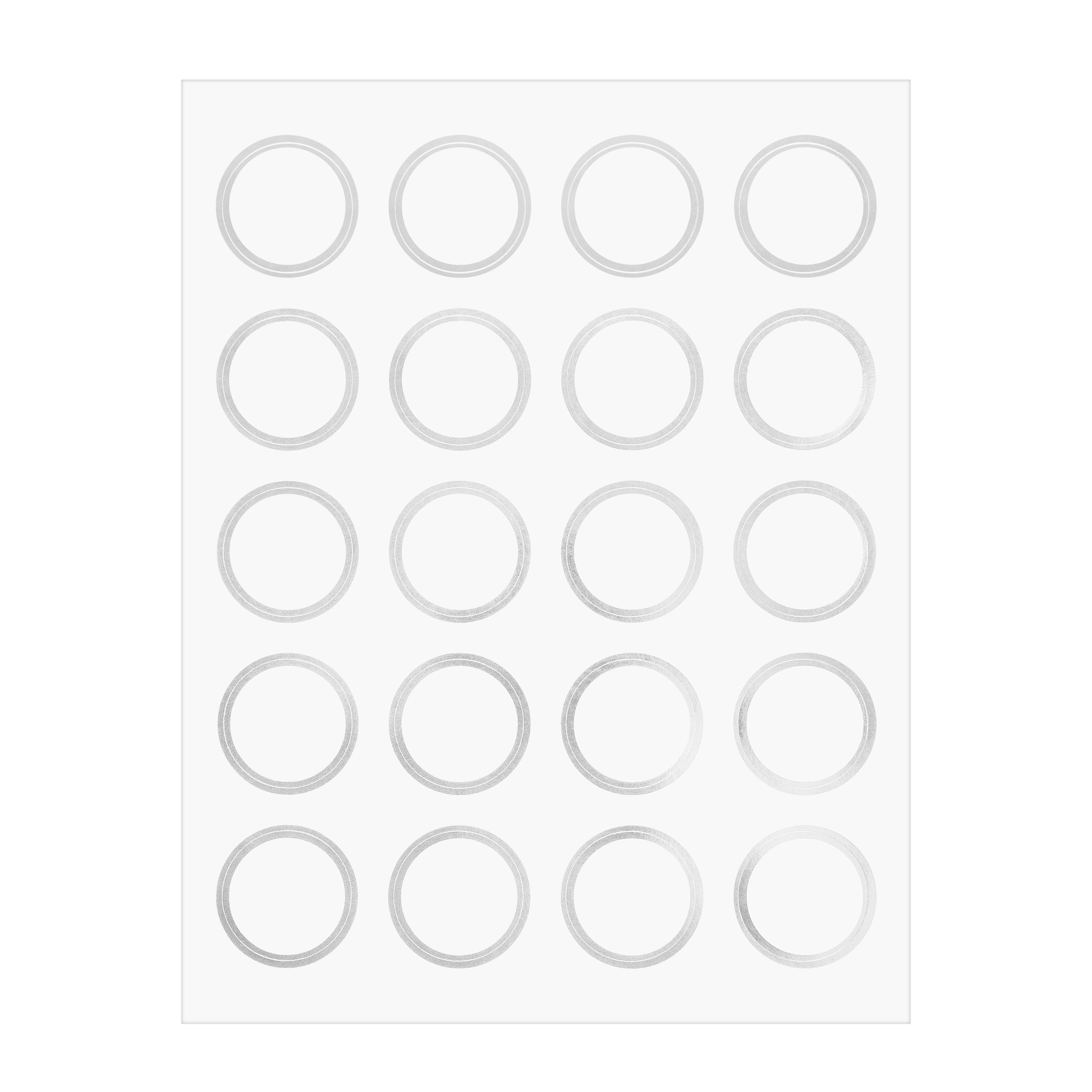 Silver Border Round Label Stickers by Recollections™