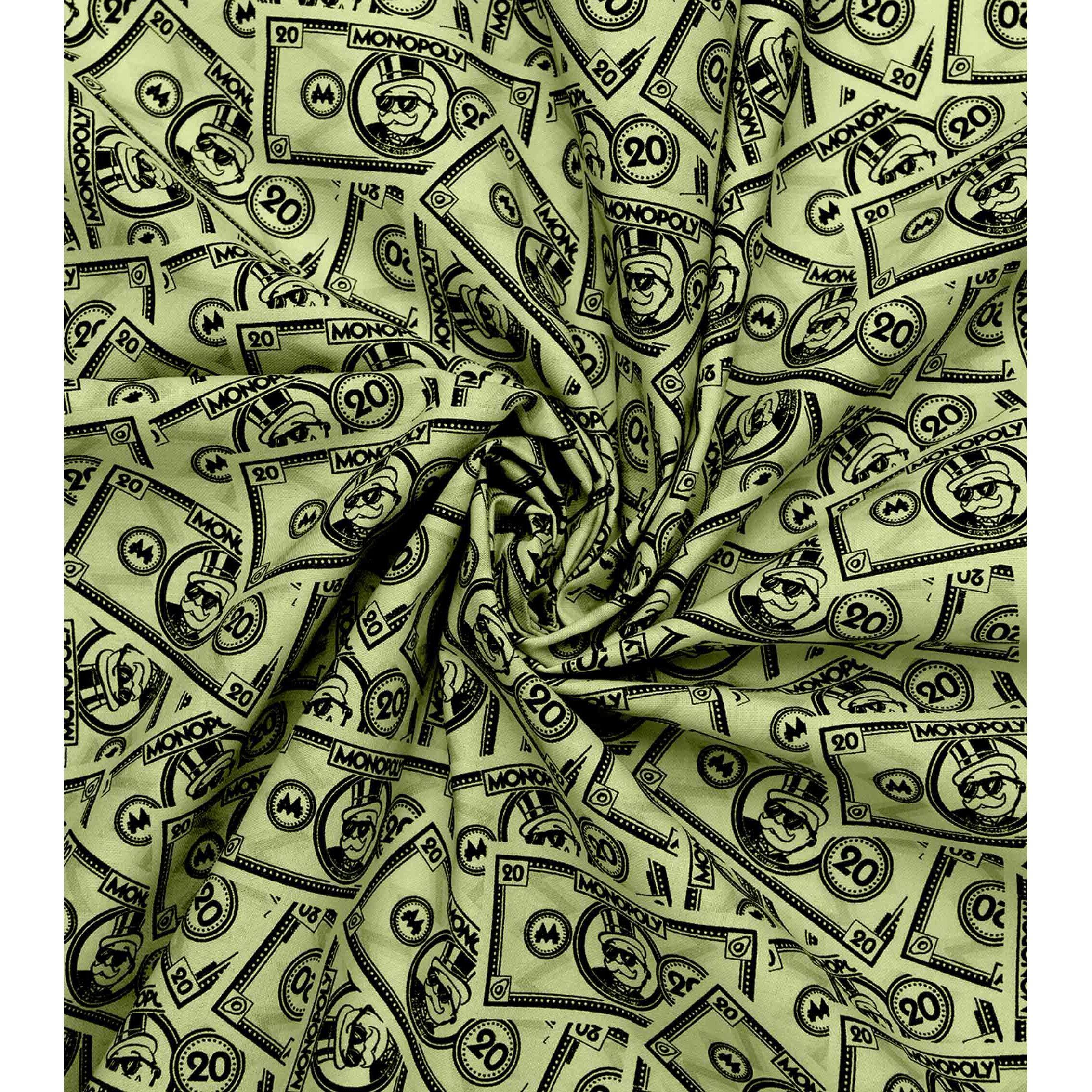 Monopoly 20 Dollars Precut Cotton Fabric
