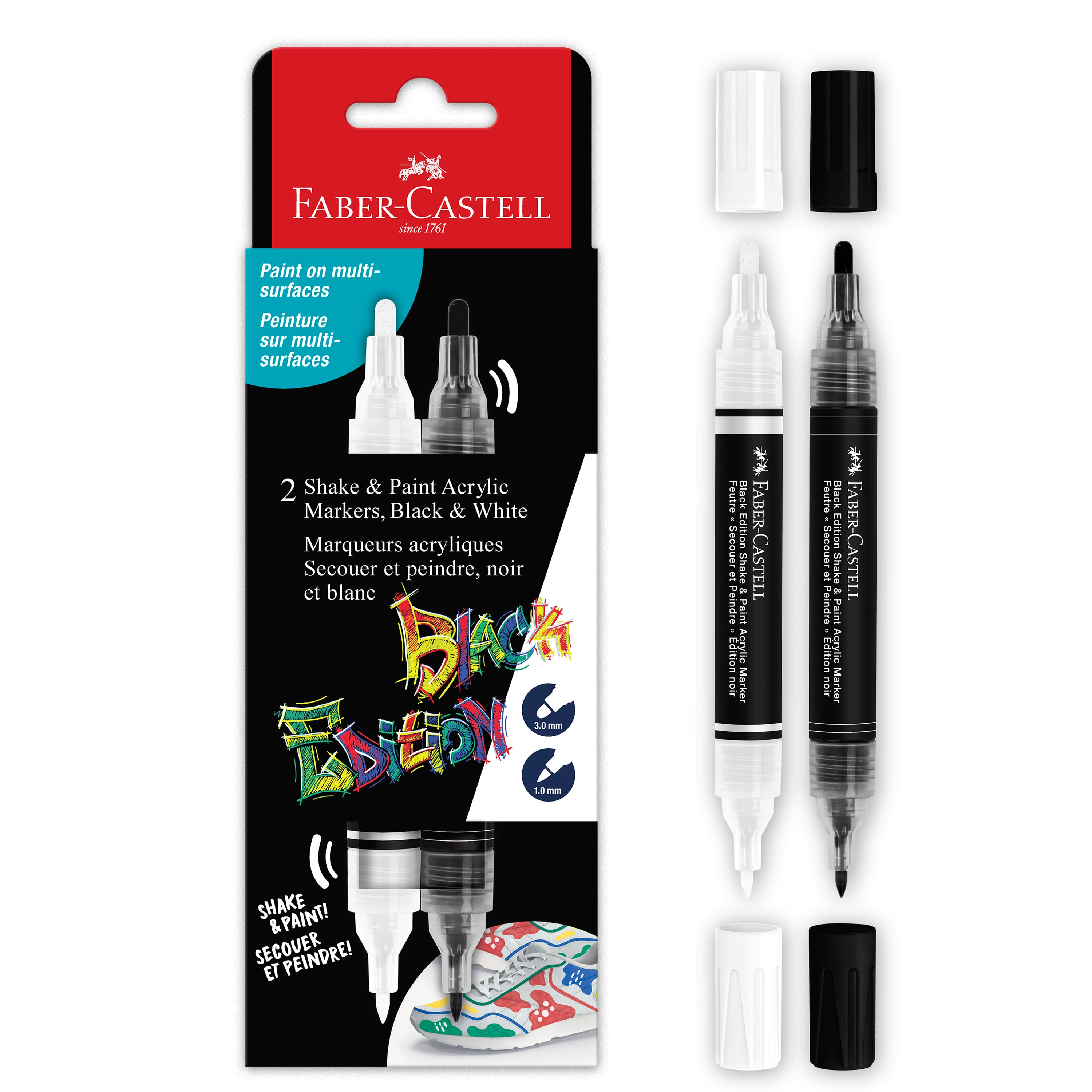 Faber-Castell&#xAE; Black Edition Shake &#x26; Paint Markers Set