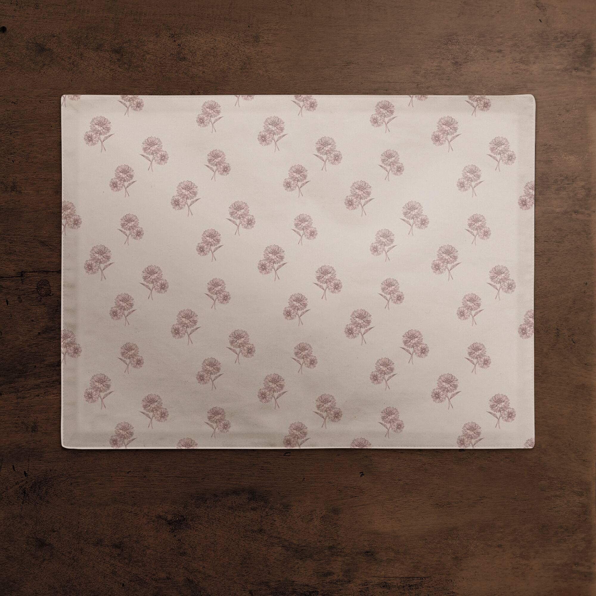 Delicate Floral Cotton Twill Placemat
