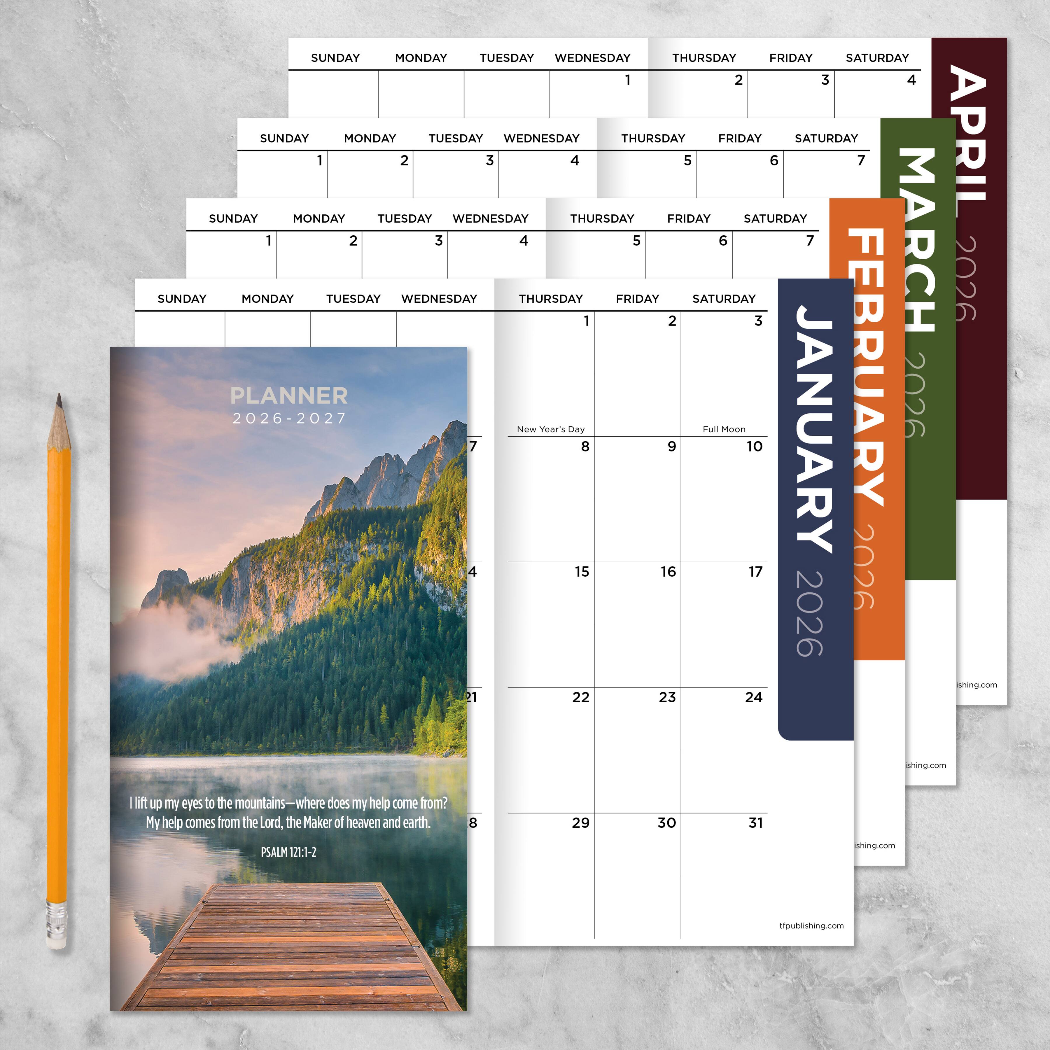 2026-2027 Bible Small Monthly Pocket Planner