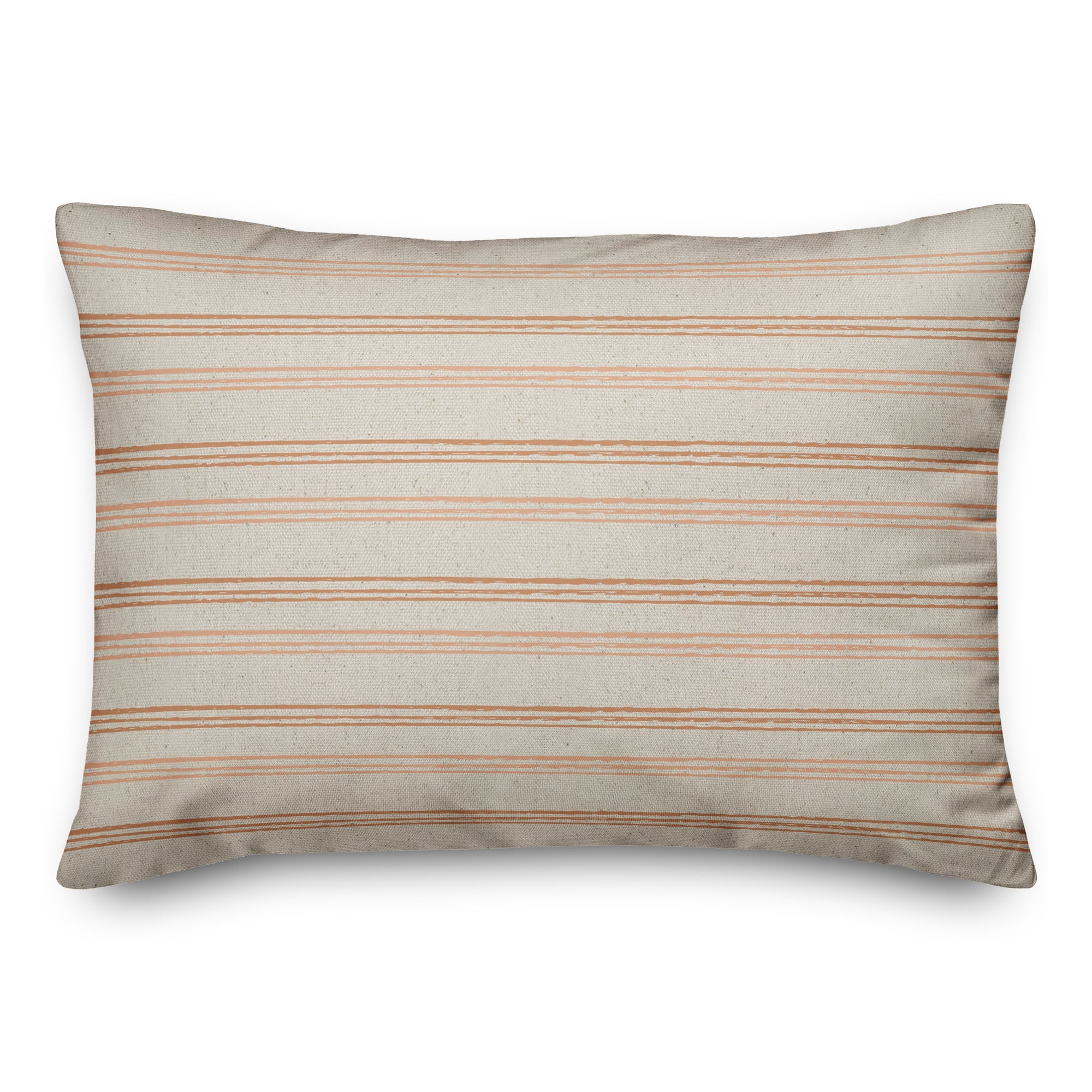 Rust Loose Lines 14&#x22; x 20&#x22; Throw Pillow