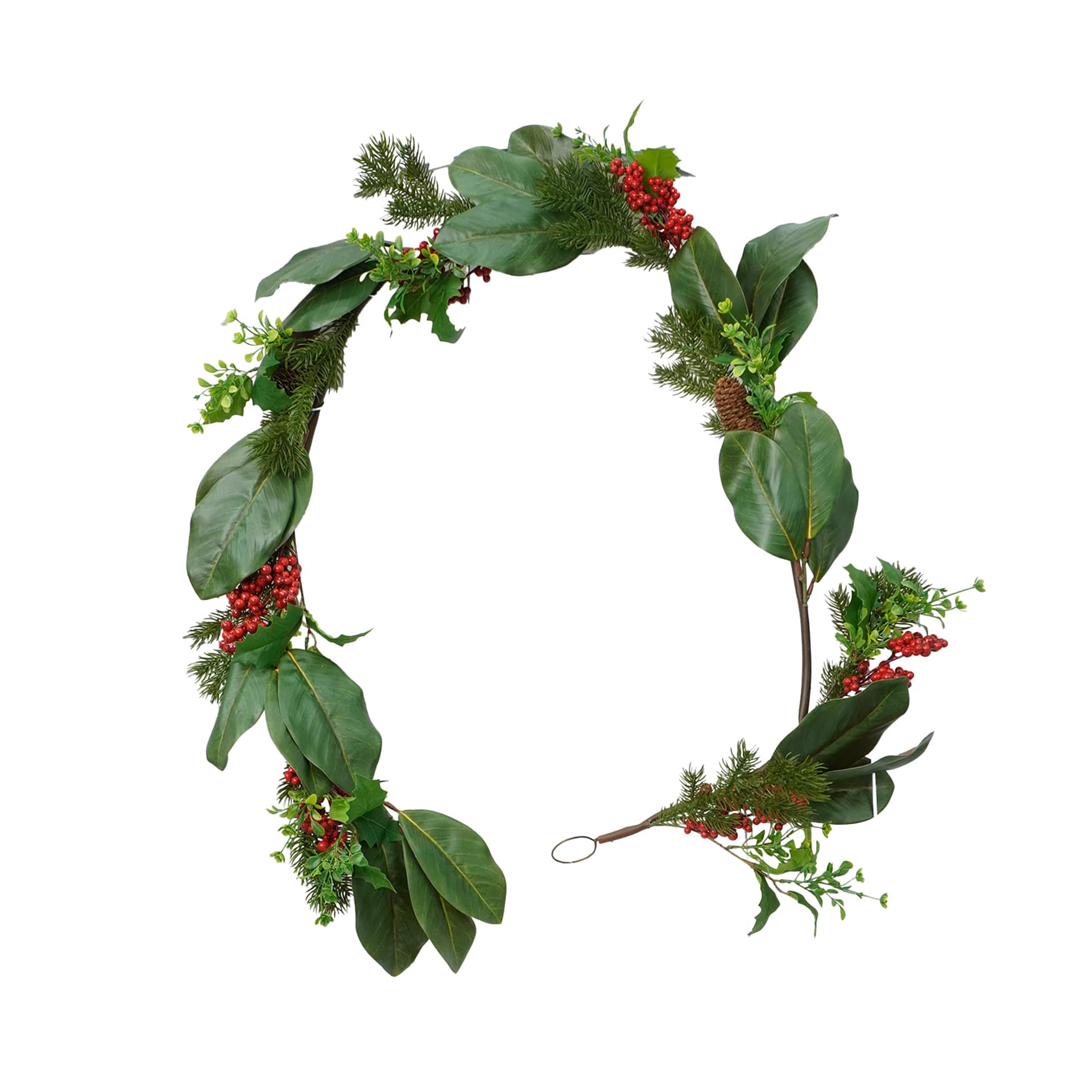 6ft. Magnolia Leaf & Red Berry Garland by Ashland®