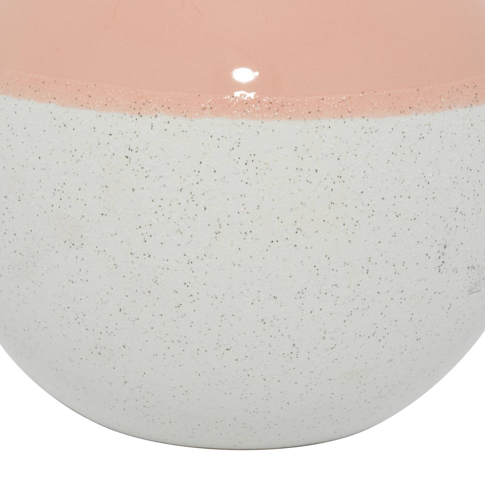 Pink Ceramic Modern Vase, 10" x 9" x 9"