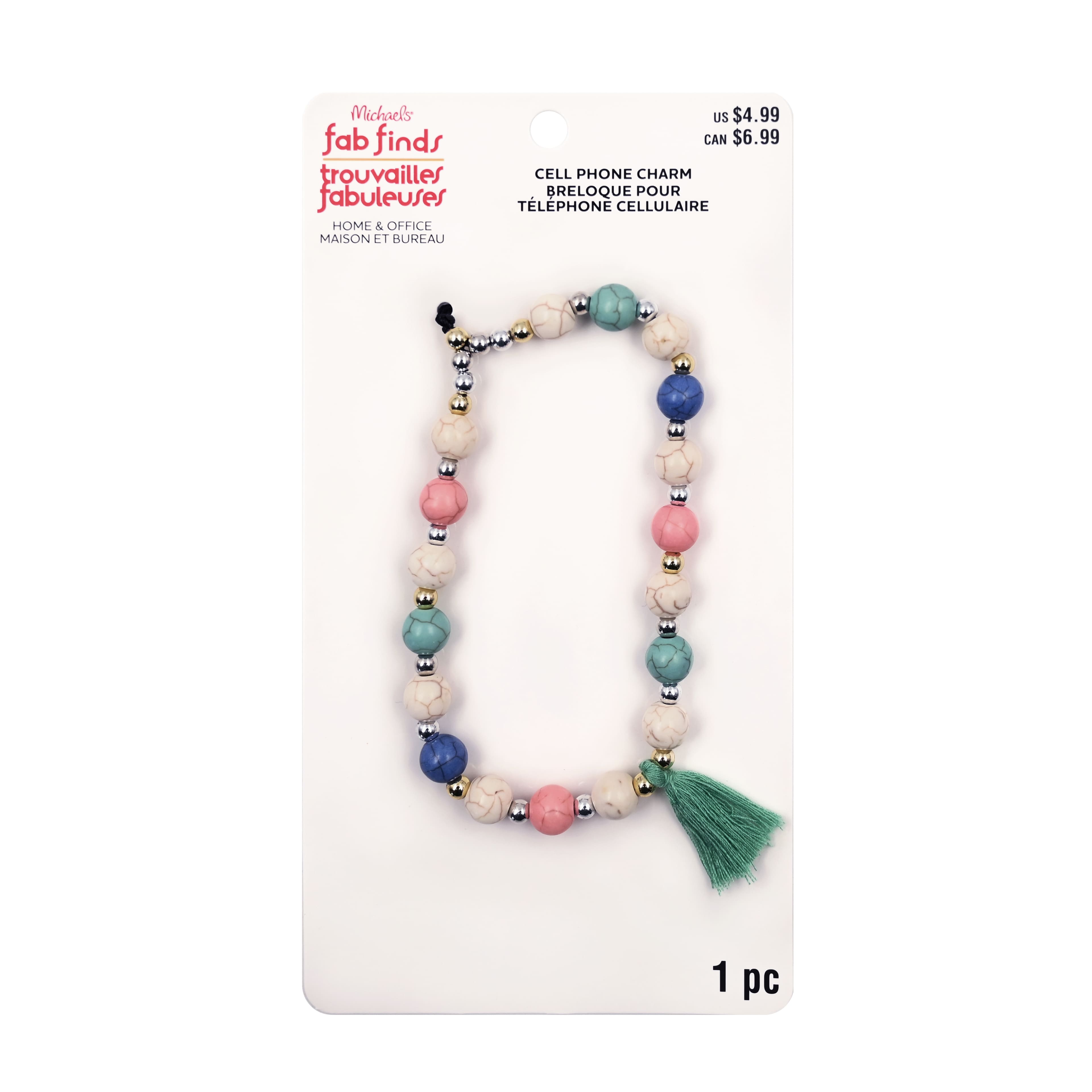 Assorted 5&#x22; Cell Phone Charm, 1pc. by Fab Finds