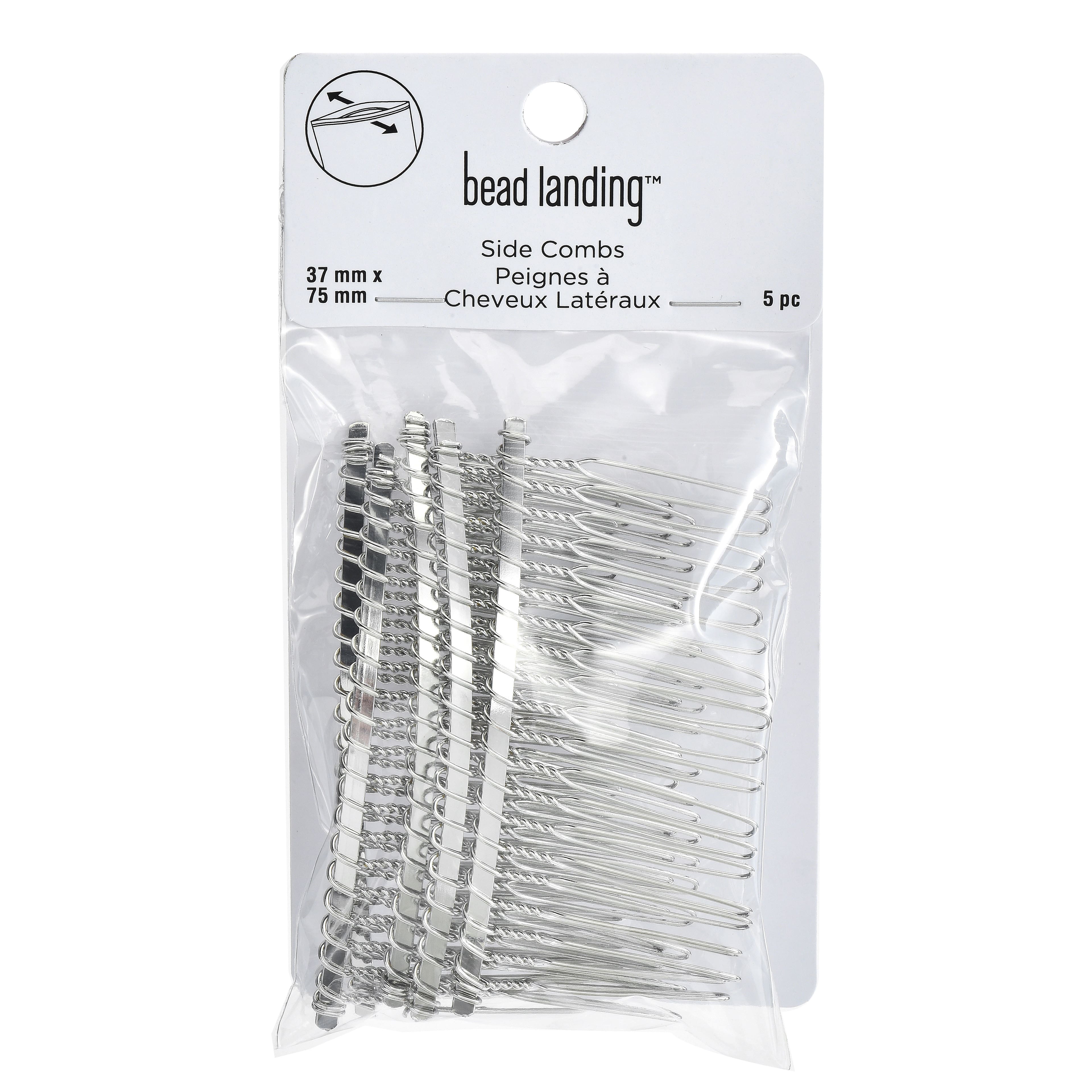 75mm Metal Side Combs, 5ct. by Bead Landing&#x2122;