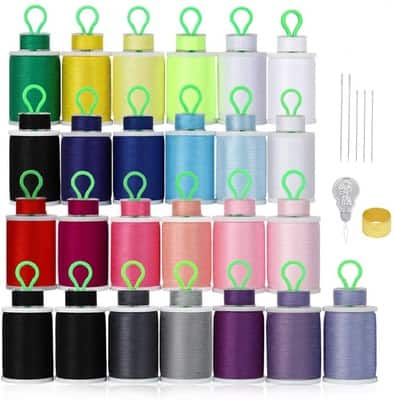 HAITRAL® 21 Color Radiant Cotton Sewing Thread And Bobbins Set | Michaels