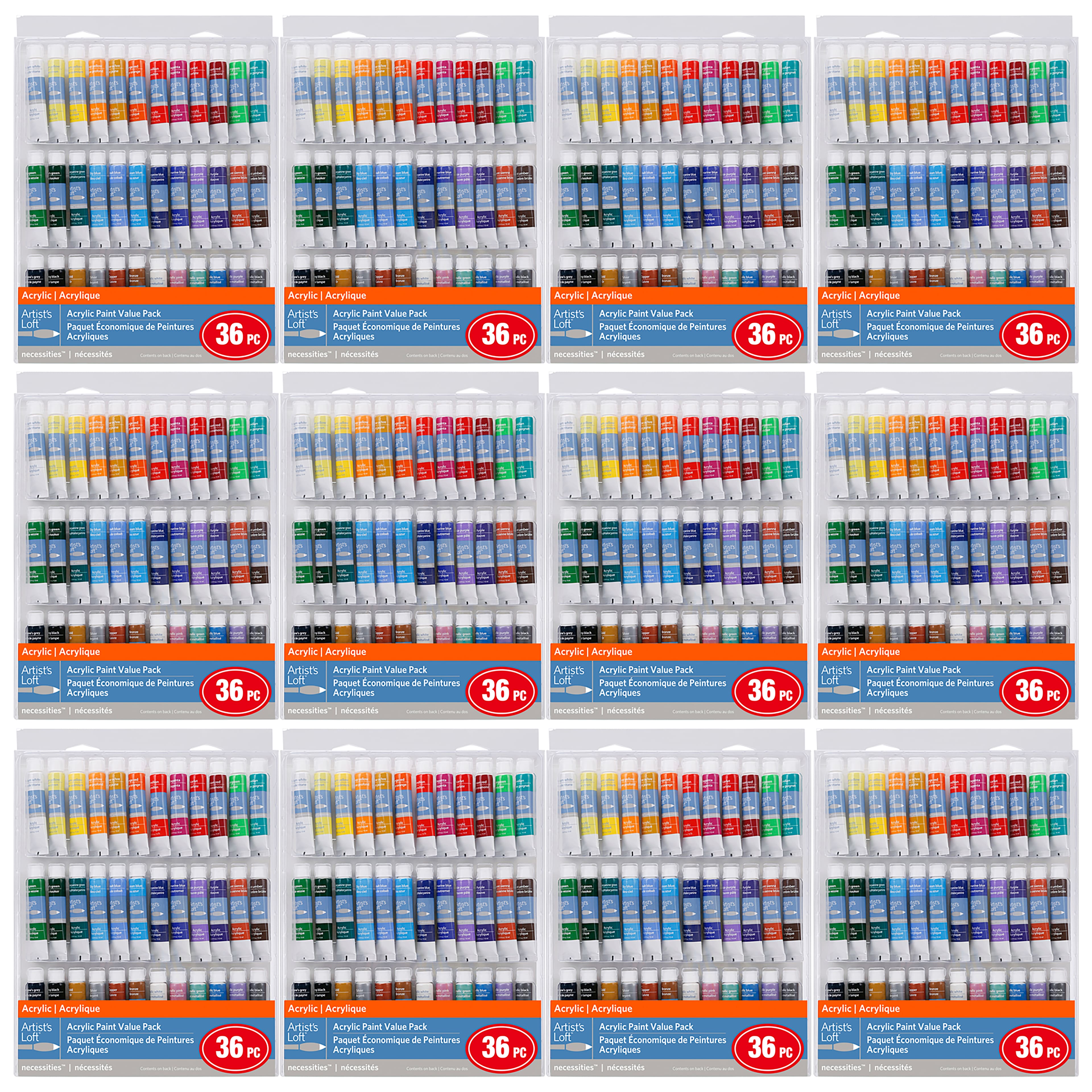 12 Packs: 36 ct. (432 total) Acrylic Paint Value Pack by Artist's Loft™ Necessities™