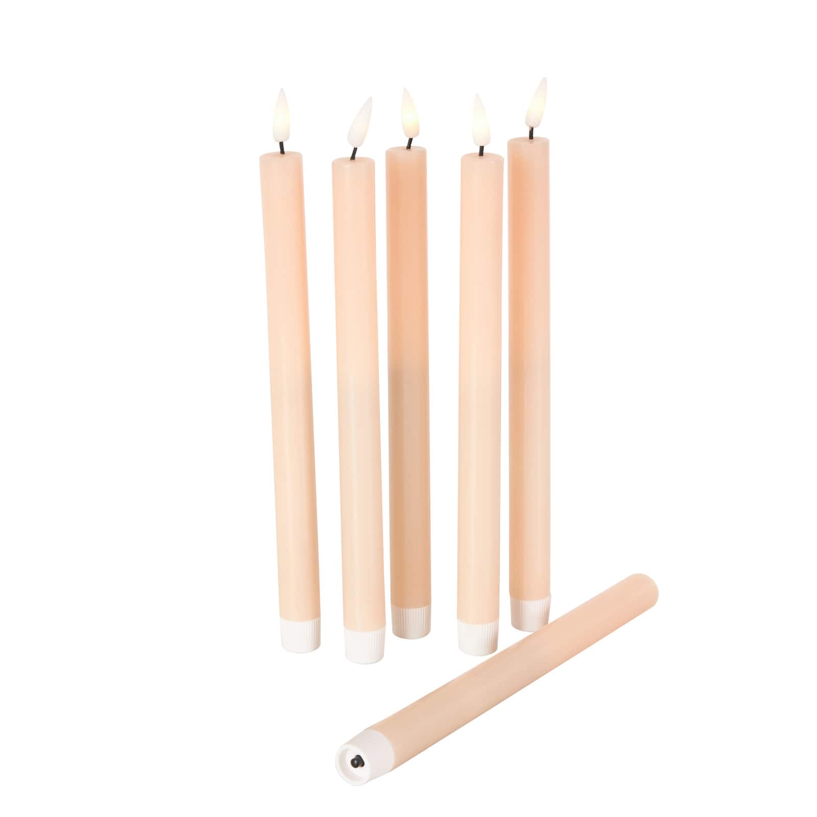 11" Flameless Wax Candles with Remote Control, 6ct.