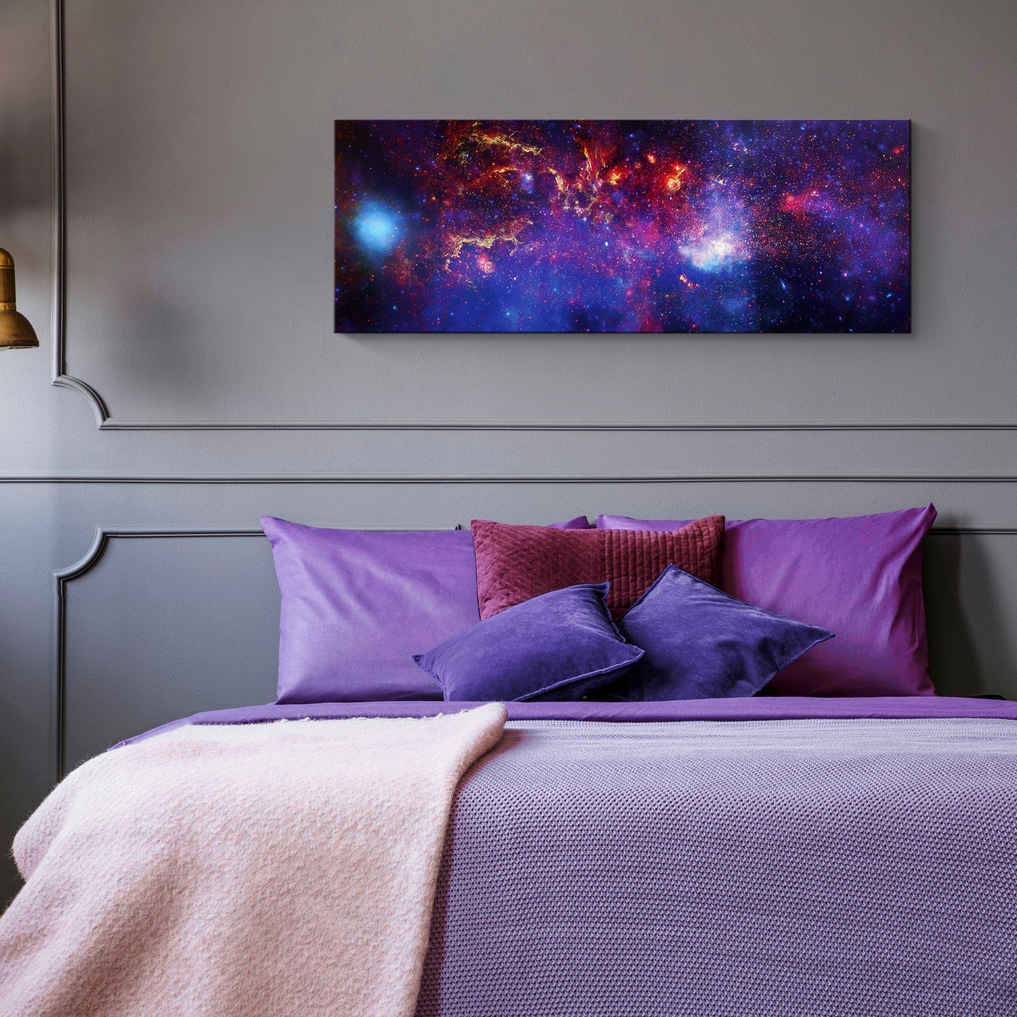 American Art D&#xE9;cor&#x2122; 48&#x22; NASA Milky Way Galaxy Glossy Lacquer Canvas Art Print Panel