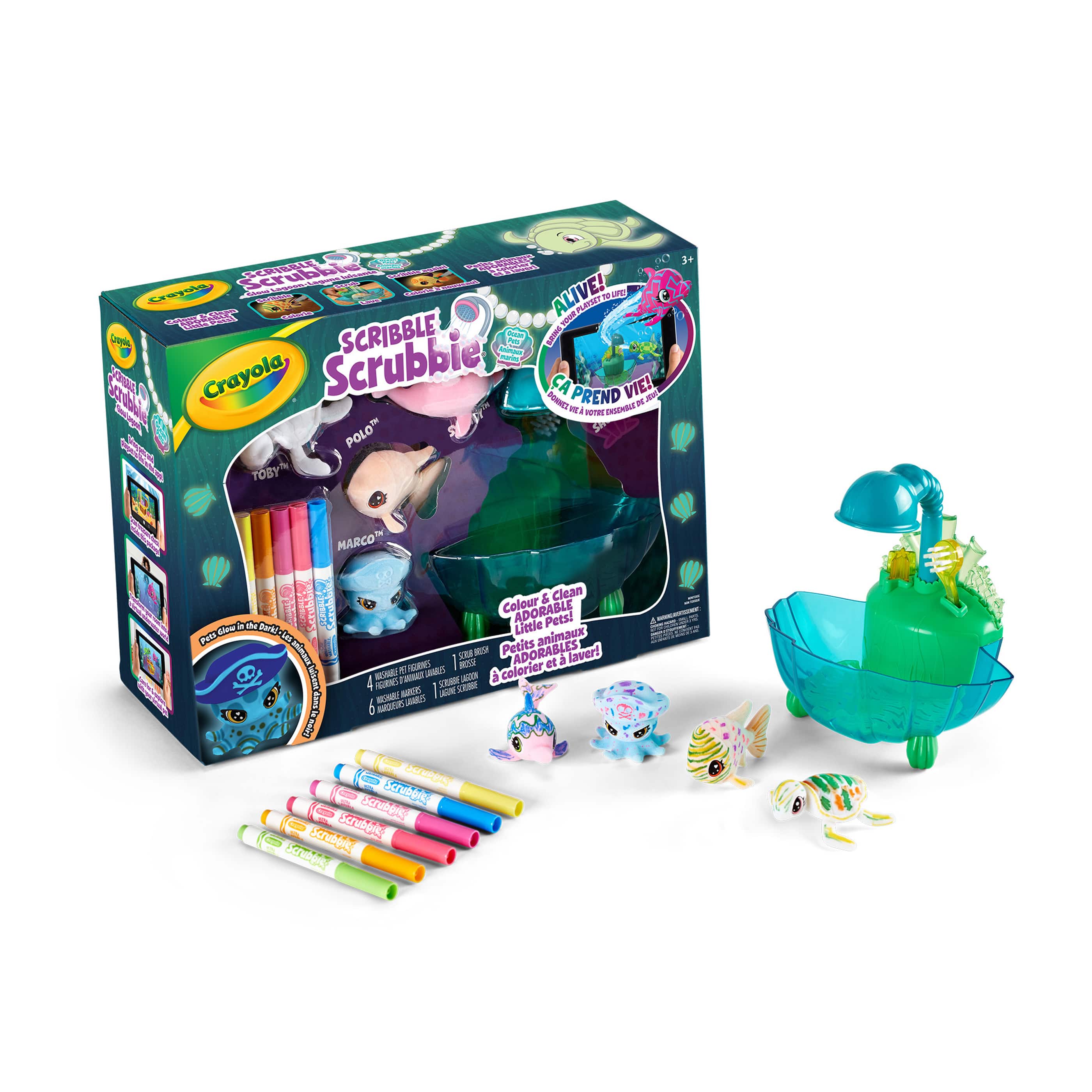 Crayola Scribble Scrubbie Pets Glow Lagoon Playset