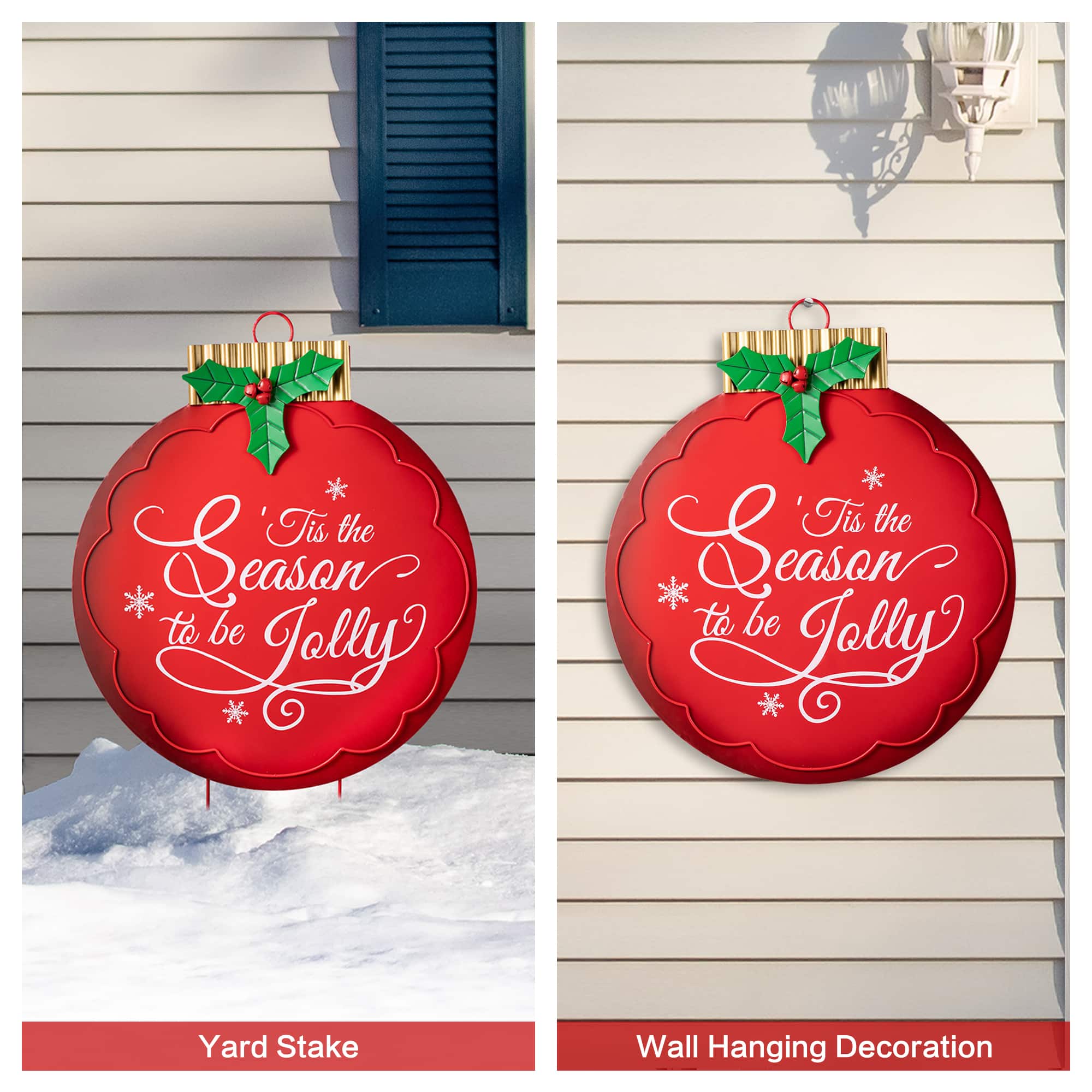 Glitzhome&#xAE; 3ft. Large Metal Ornament Yard Stake