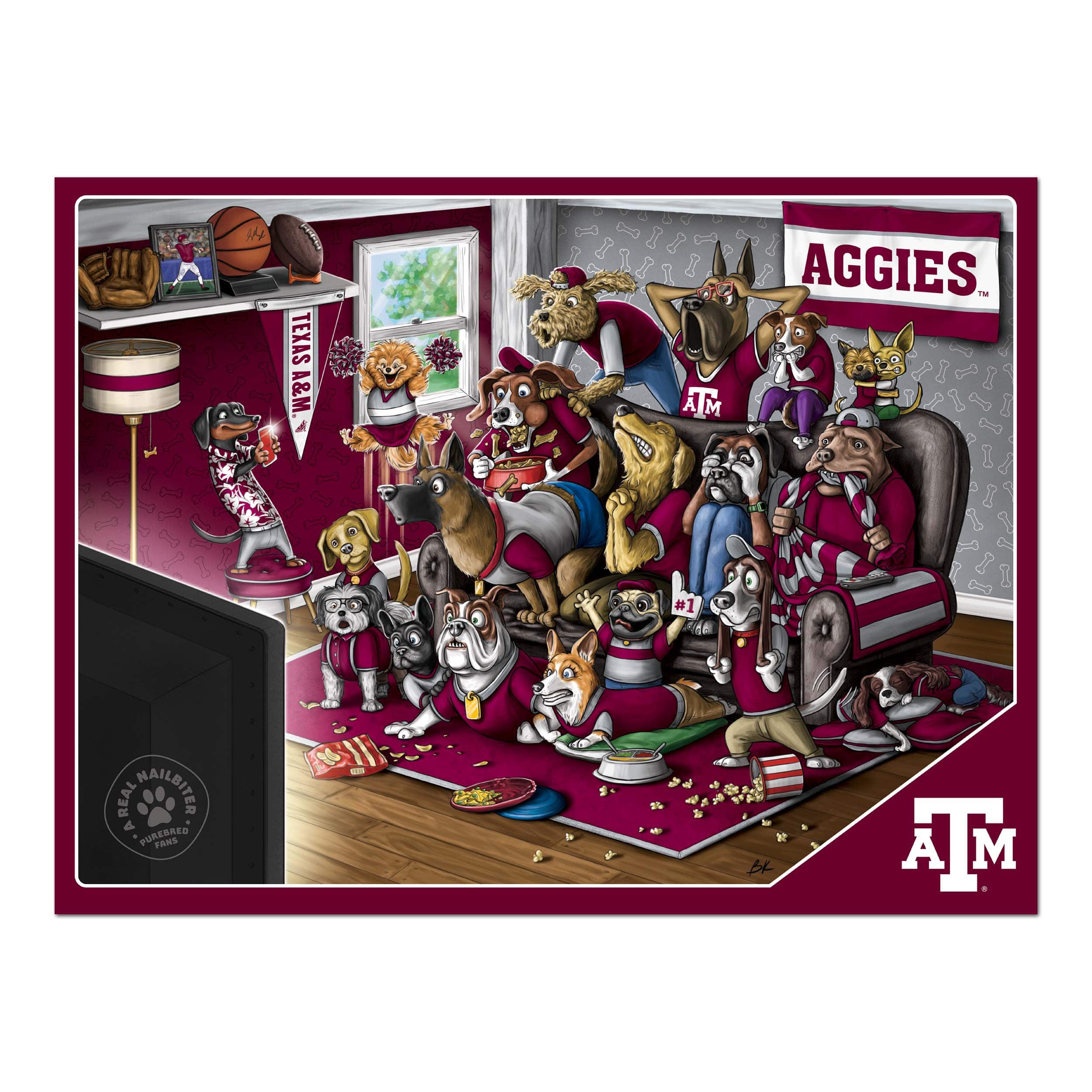 College Football Purebred Fans A Real Nailbiter 500 Piece Puzzle
