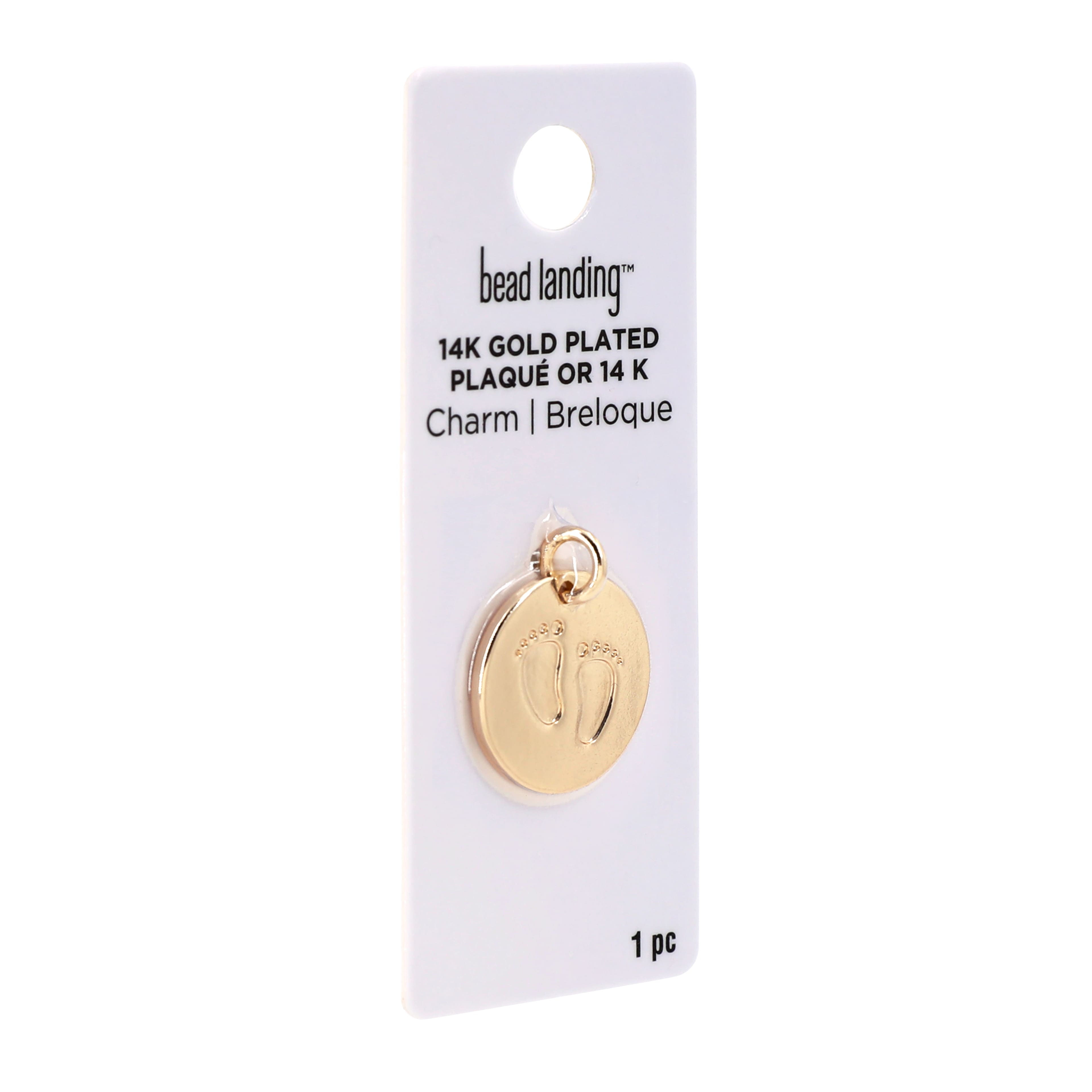14K Gold Plated Footprints Charm by Bead Landing&#x2122;
