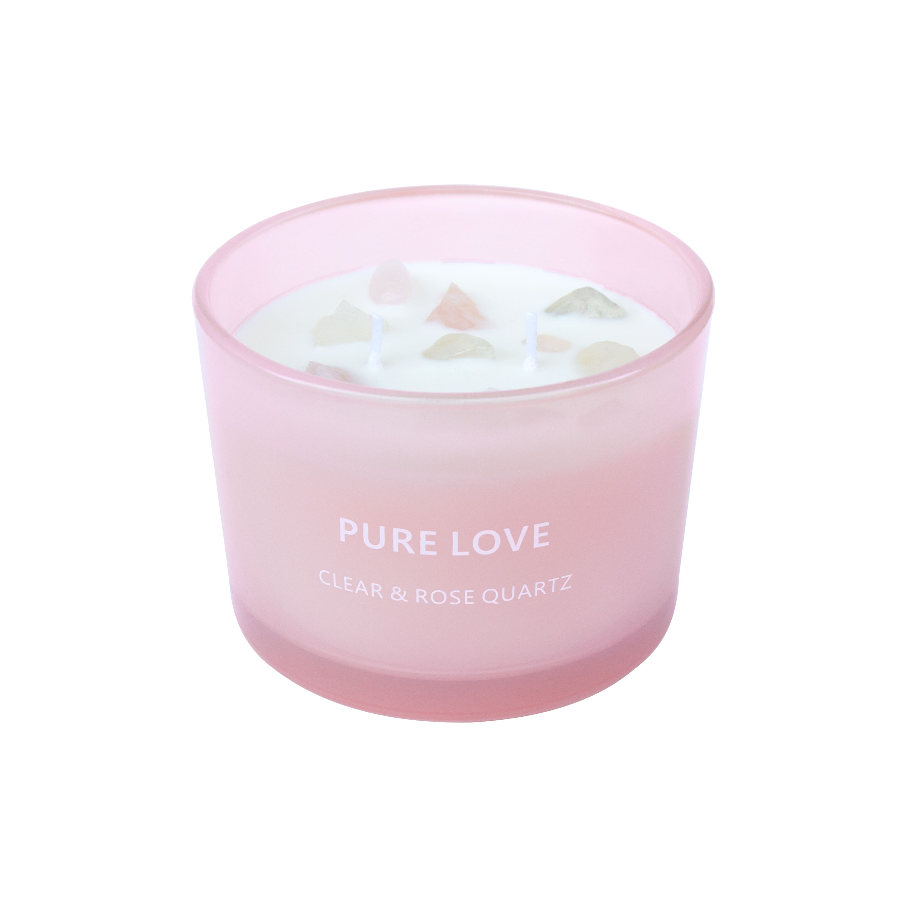 12oz. Clear Quartz &#x26; Rose Quartz Pure Love Scented Jar Candle by Ashland&#xAE;