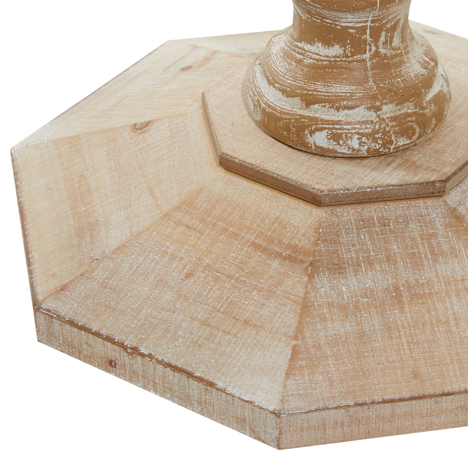 Brown Farmhouse Wood Accent Table, 30&#x22; x 28&#x22;