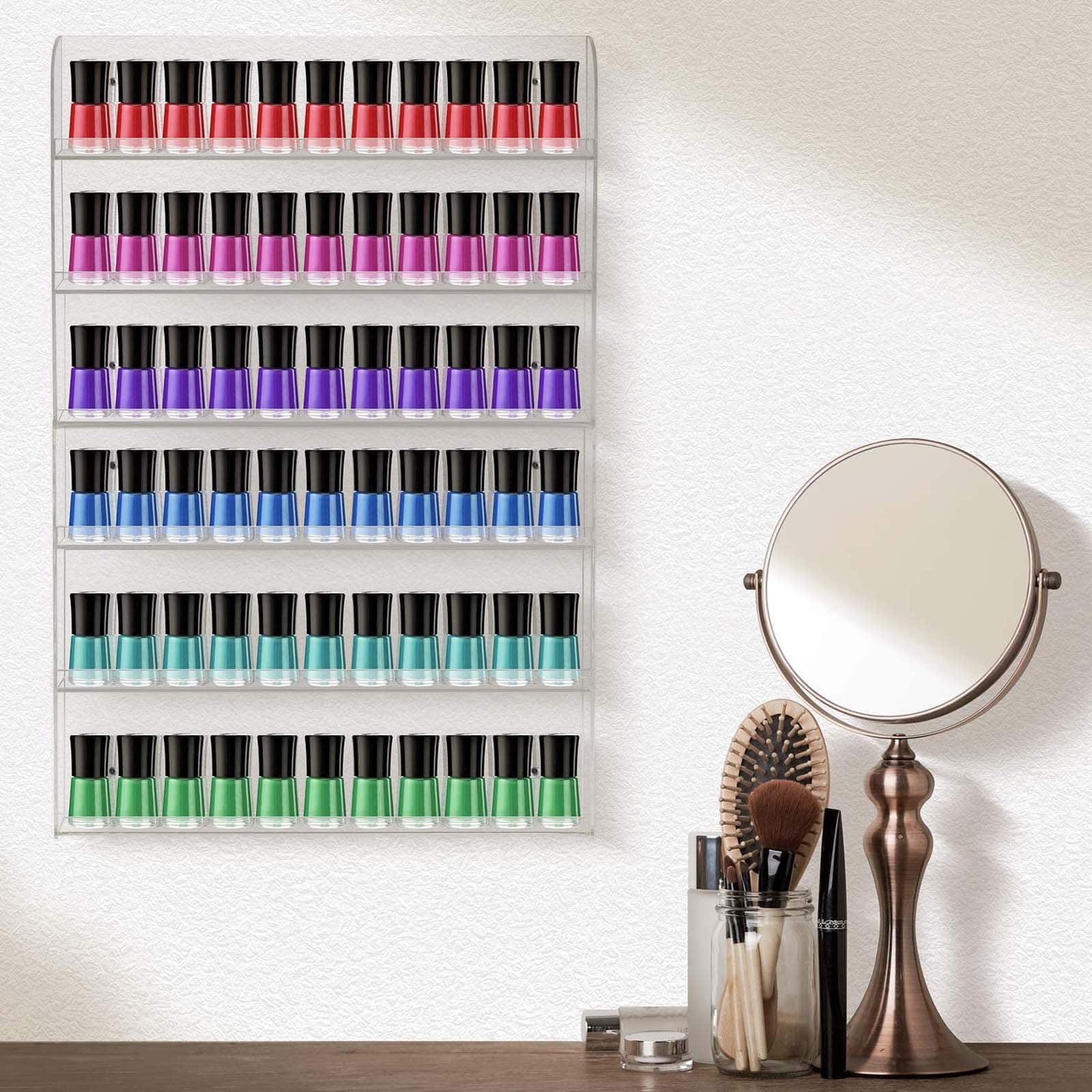 Sorbus Nail Polish Wall Rack Display Holder