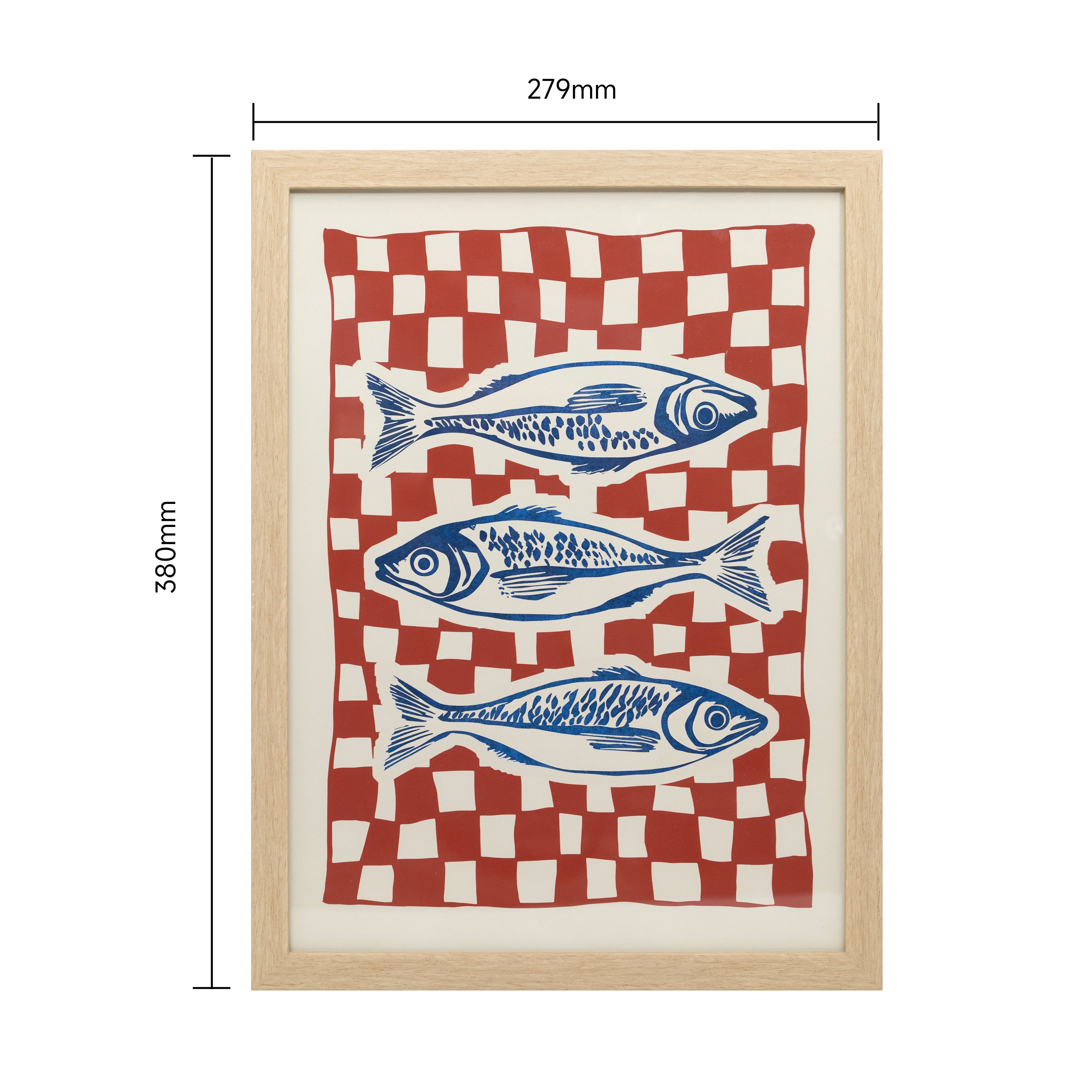 12&#x22; x 16&#x22; Blue Fish Framed Wall D&#xE9;cor by Ashland&#xAE;