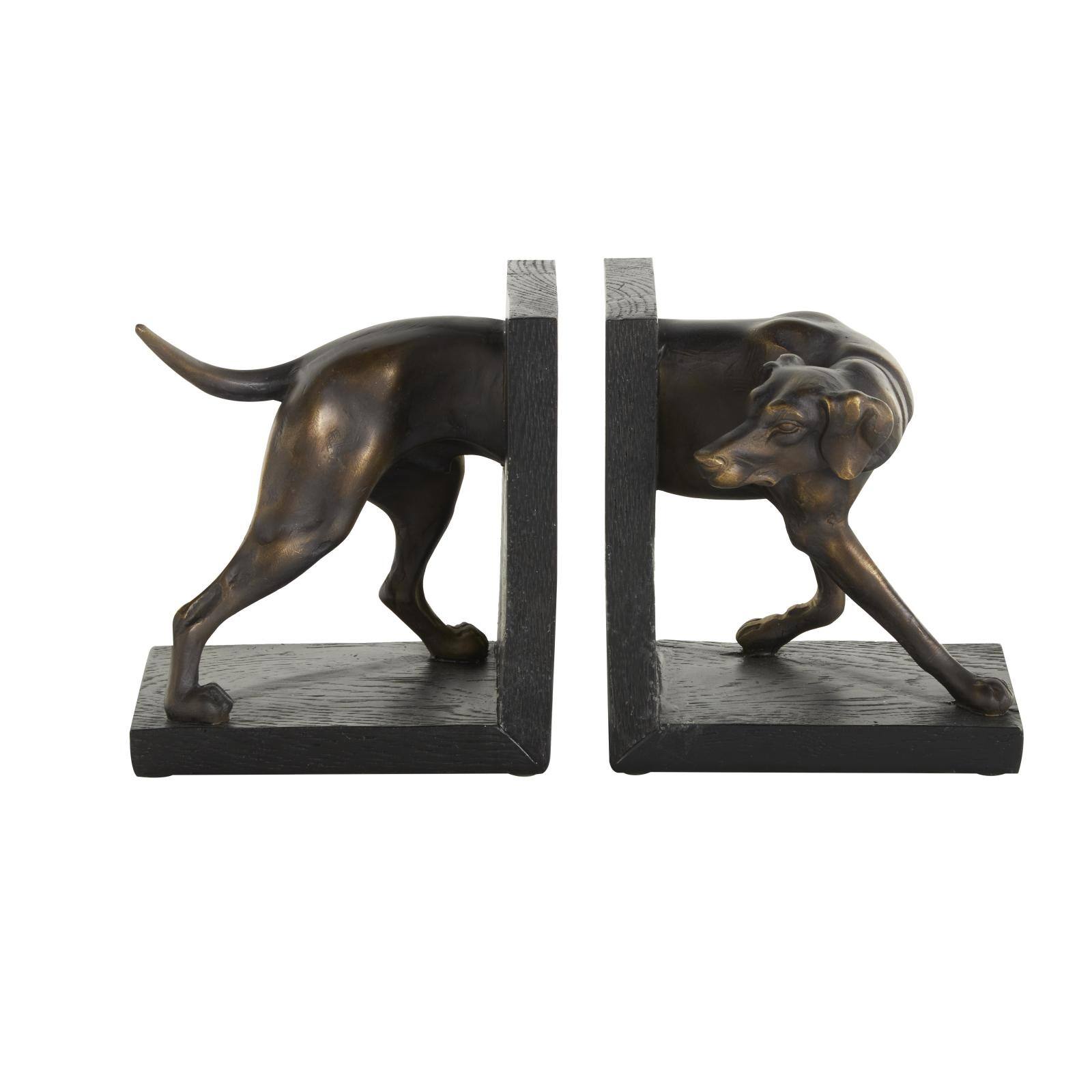7" Black Greyhound Decorative Bookend Set