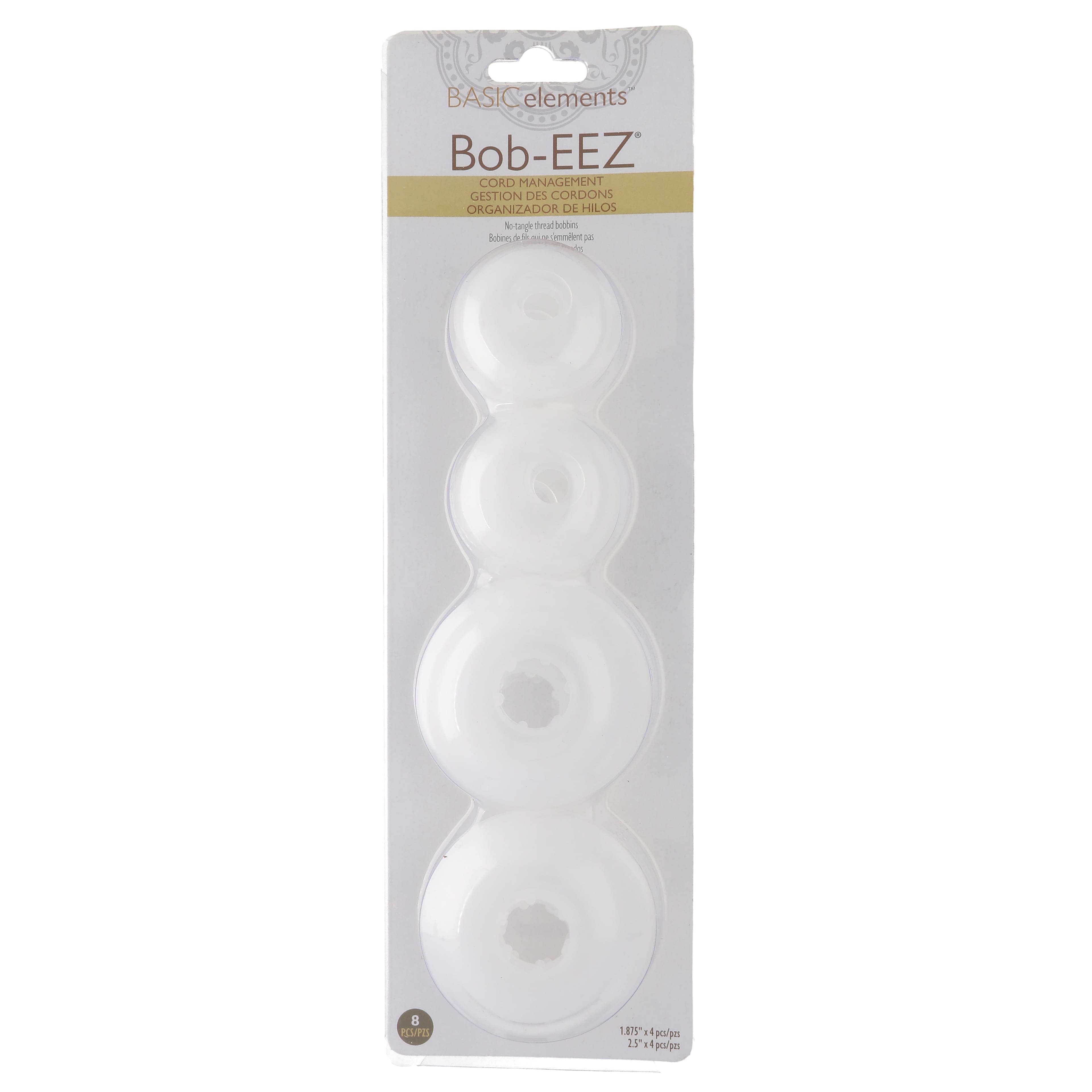 The Beadsmith® BASIC elements™ Bob-EEZ® No-Tangle Thread Bobbins Value Pack