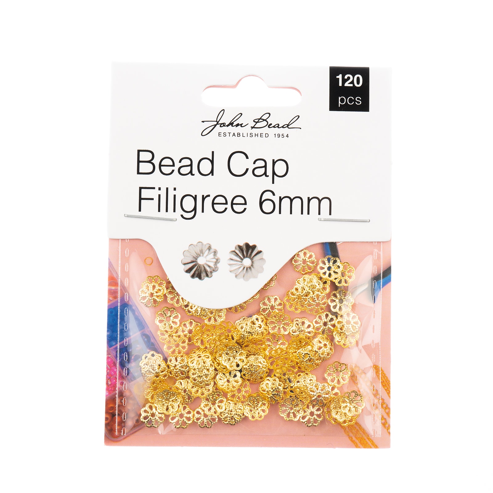 John Bead Must Have Findings 6mm Bead Cap Filigrees