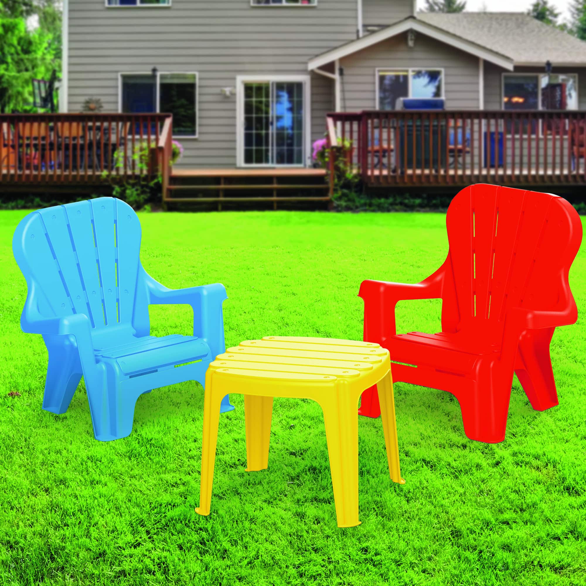Dolu Toys Children's Plastic Table & Chairs Set