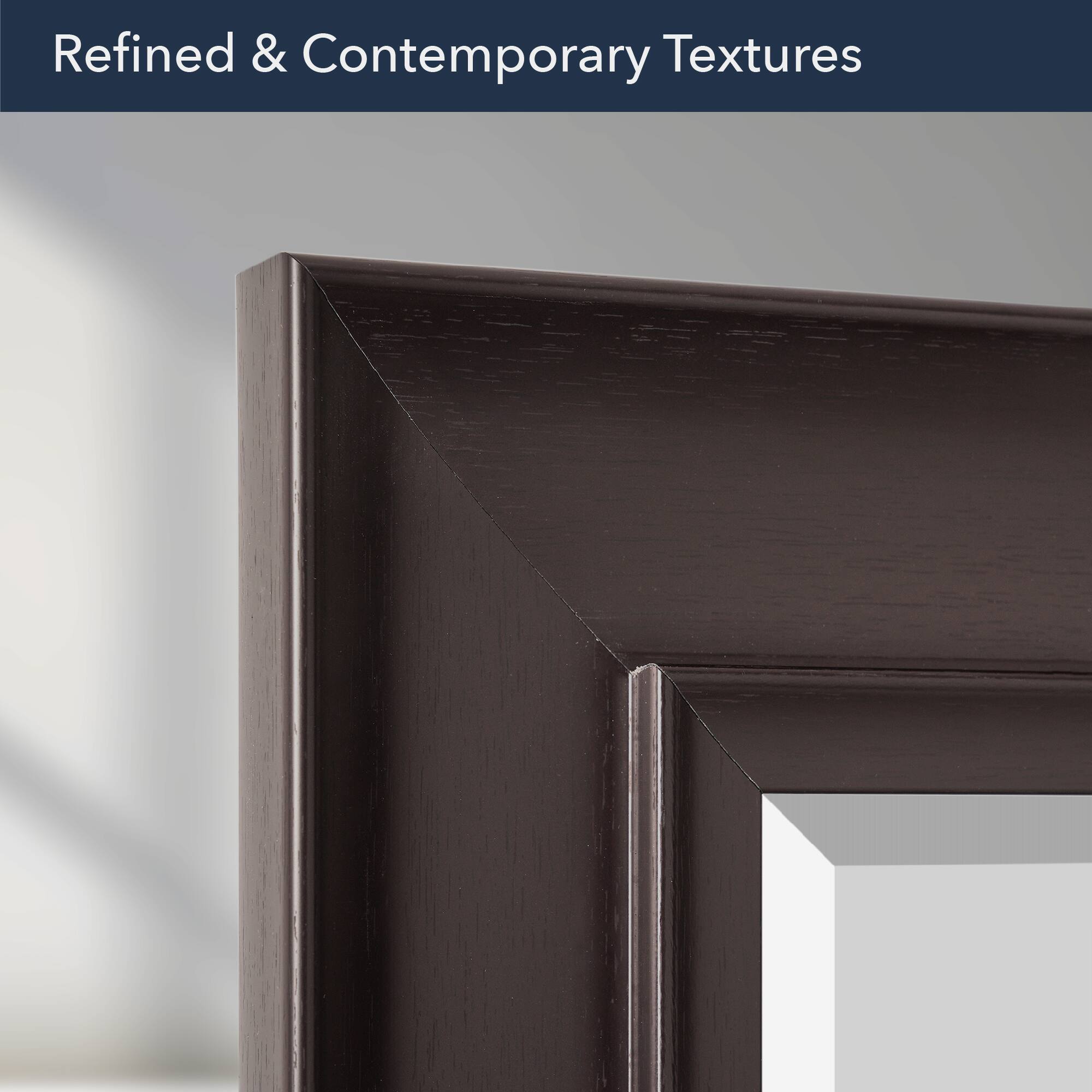 Head West 30" Espresso Framed Wall Vanity Mirror