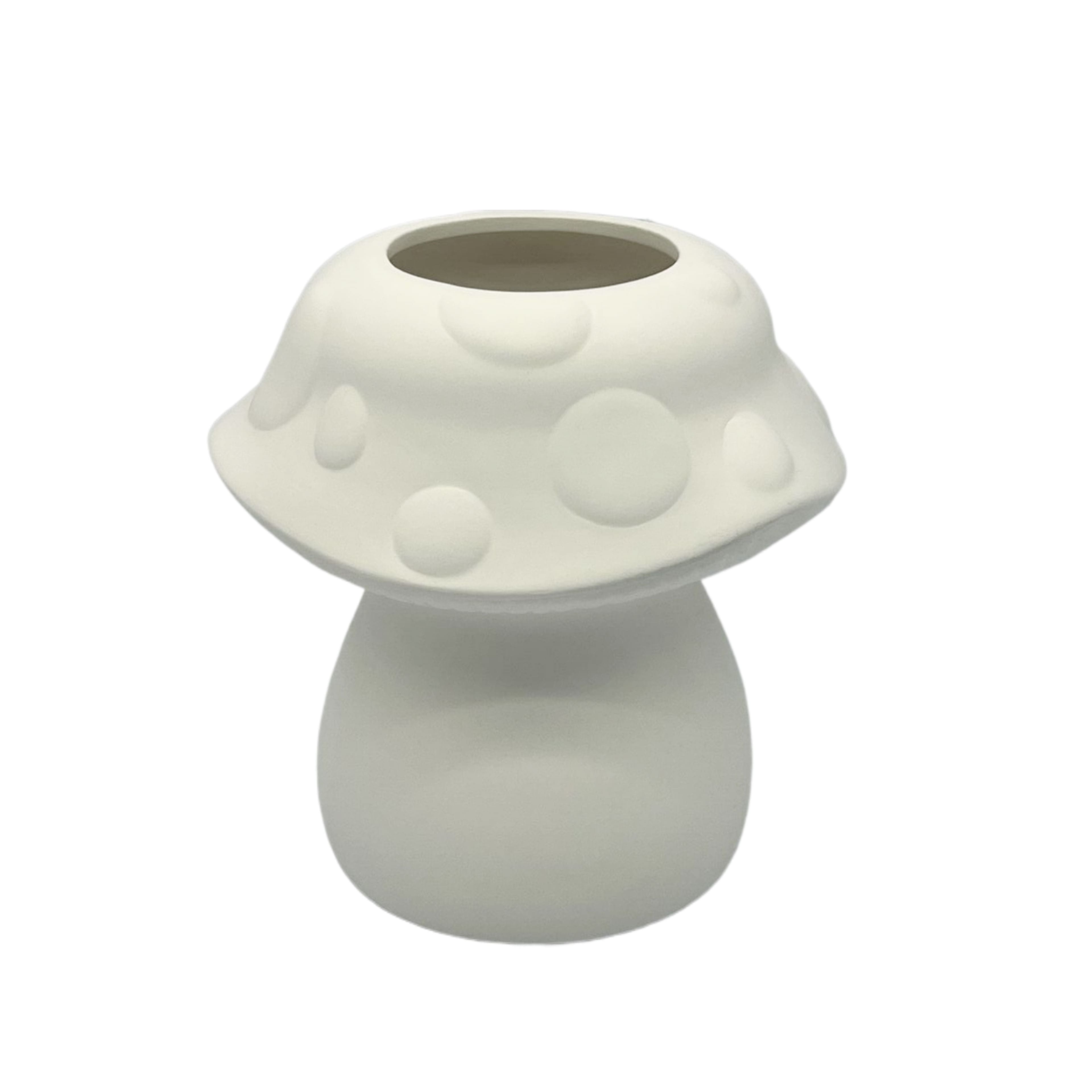6.75&#x22; Mushroom-Shaped DIY Ceramic Planter by Make Market&#xAE;