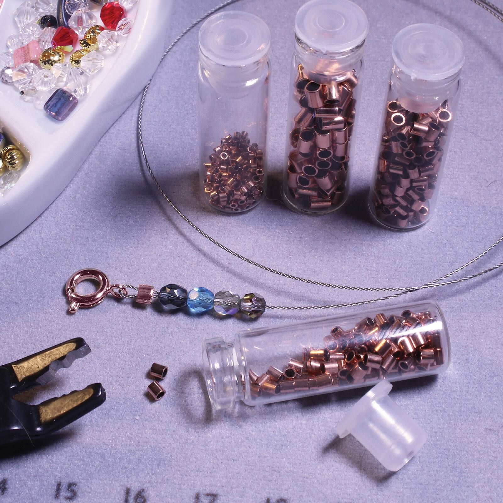 The Beadsmith® Assorted Copper Plated Crimp Tubes, 600ct.