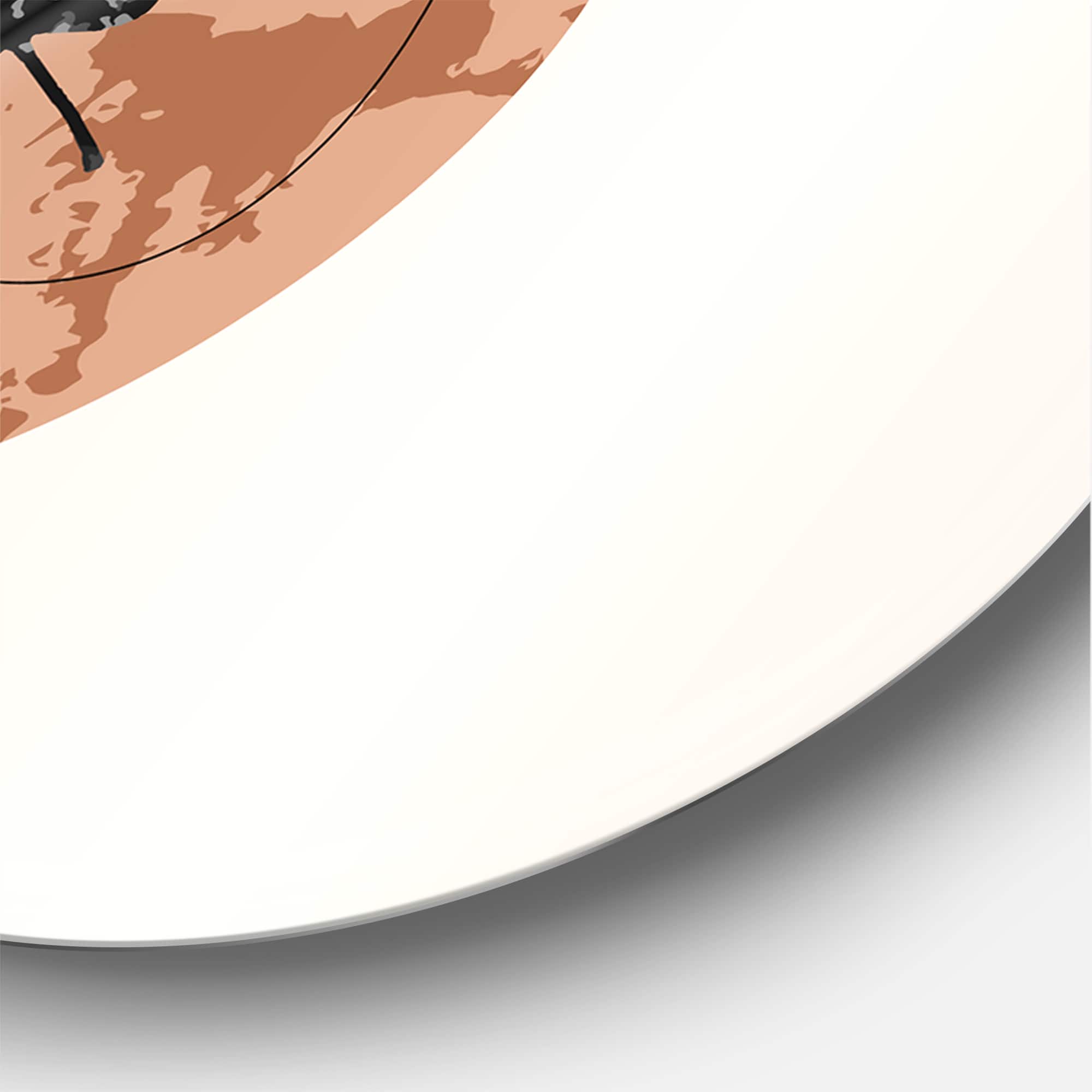 Designart - Abstract Shapes & Tropical Monstera Leaves - Modern Metal Circle Wall Art