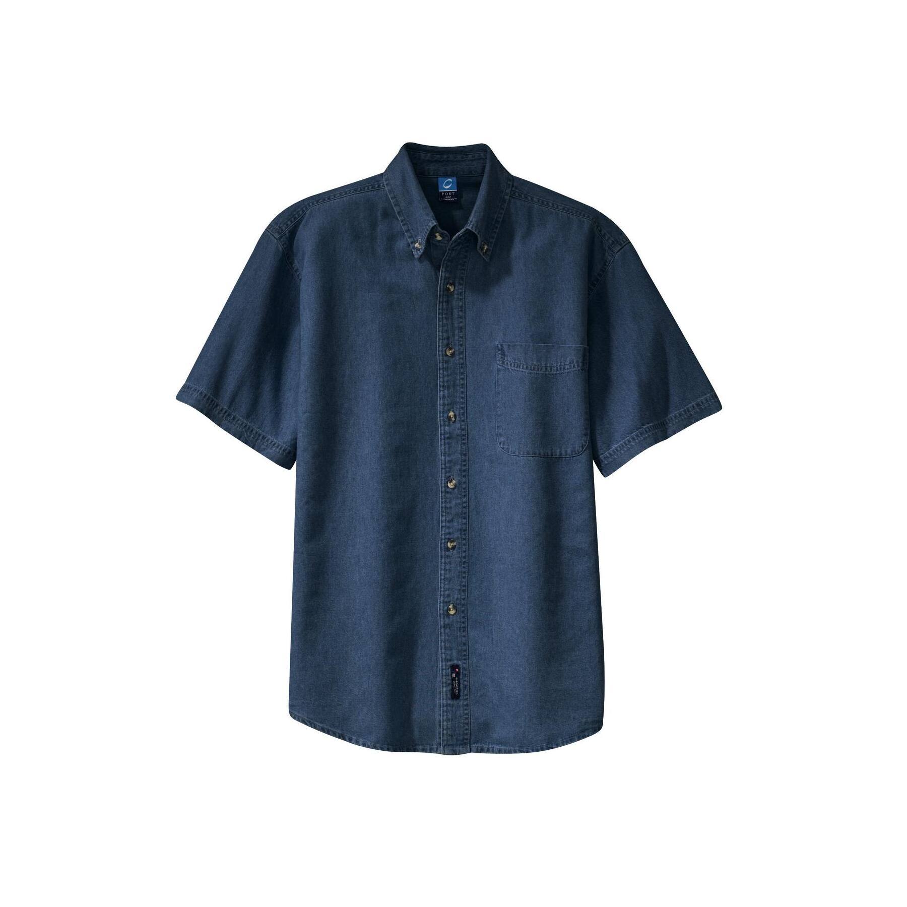 Port &#x26; Company&#xAE; Denim Men&#x27;s Short Sleeve Shirt