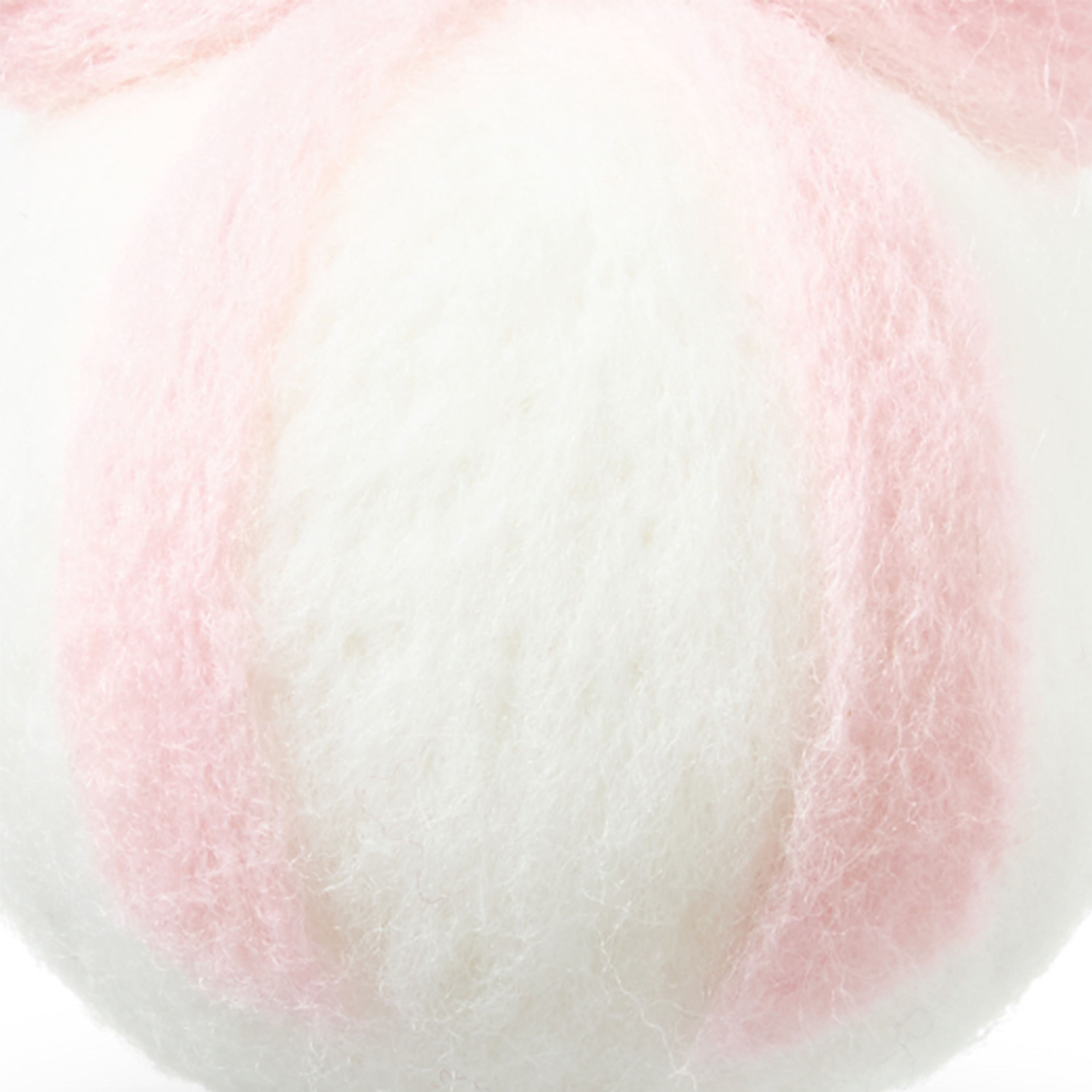 Christmas Pink &#x26; White Ball with Bow Felting Kit by Loops &#x26; Threads&#xAE;