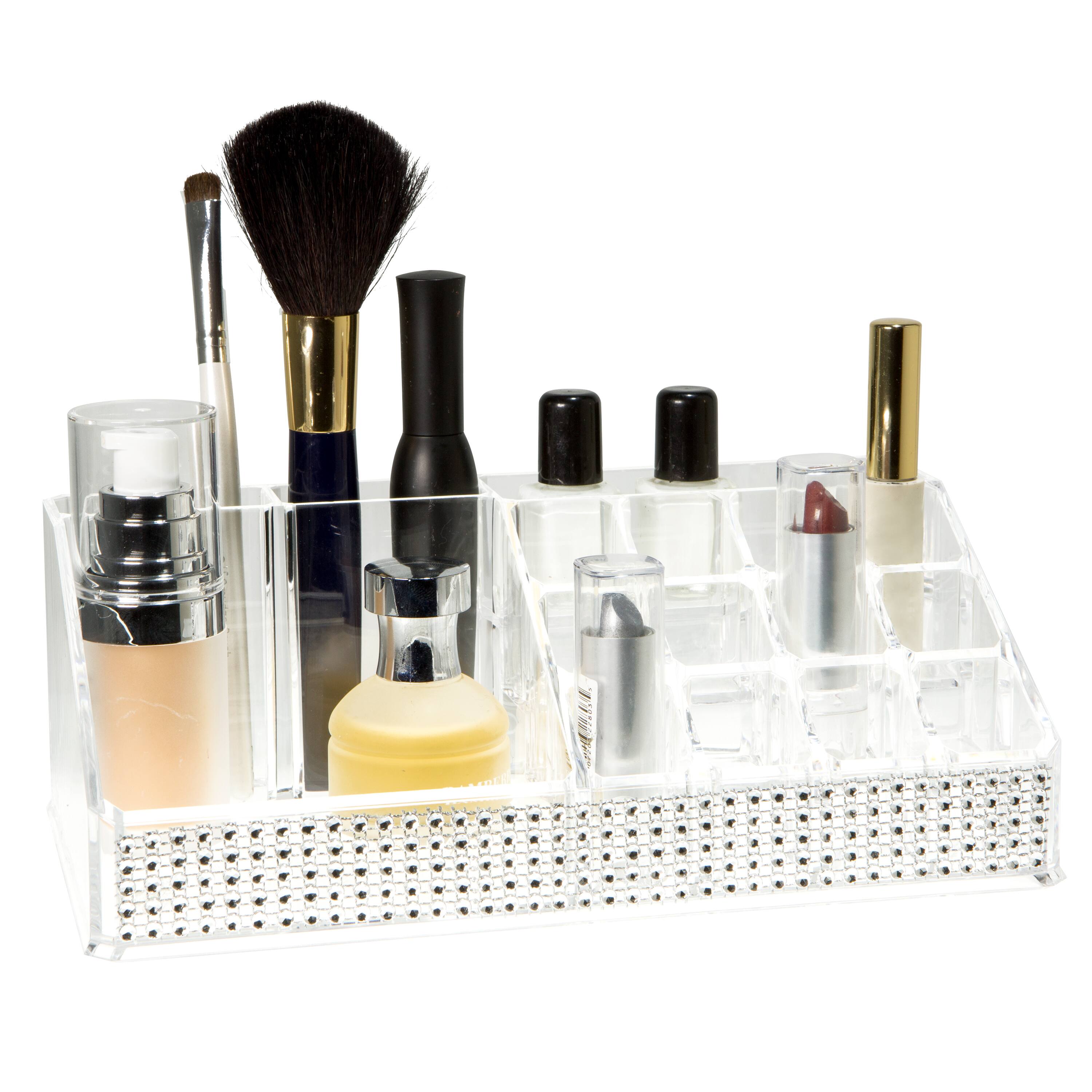 Laura Ashley 16 Section Cosmetic & Jewelry Holder in Pave Diamond Design