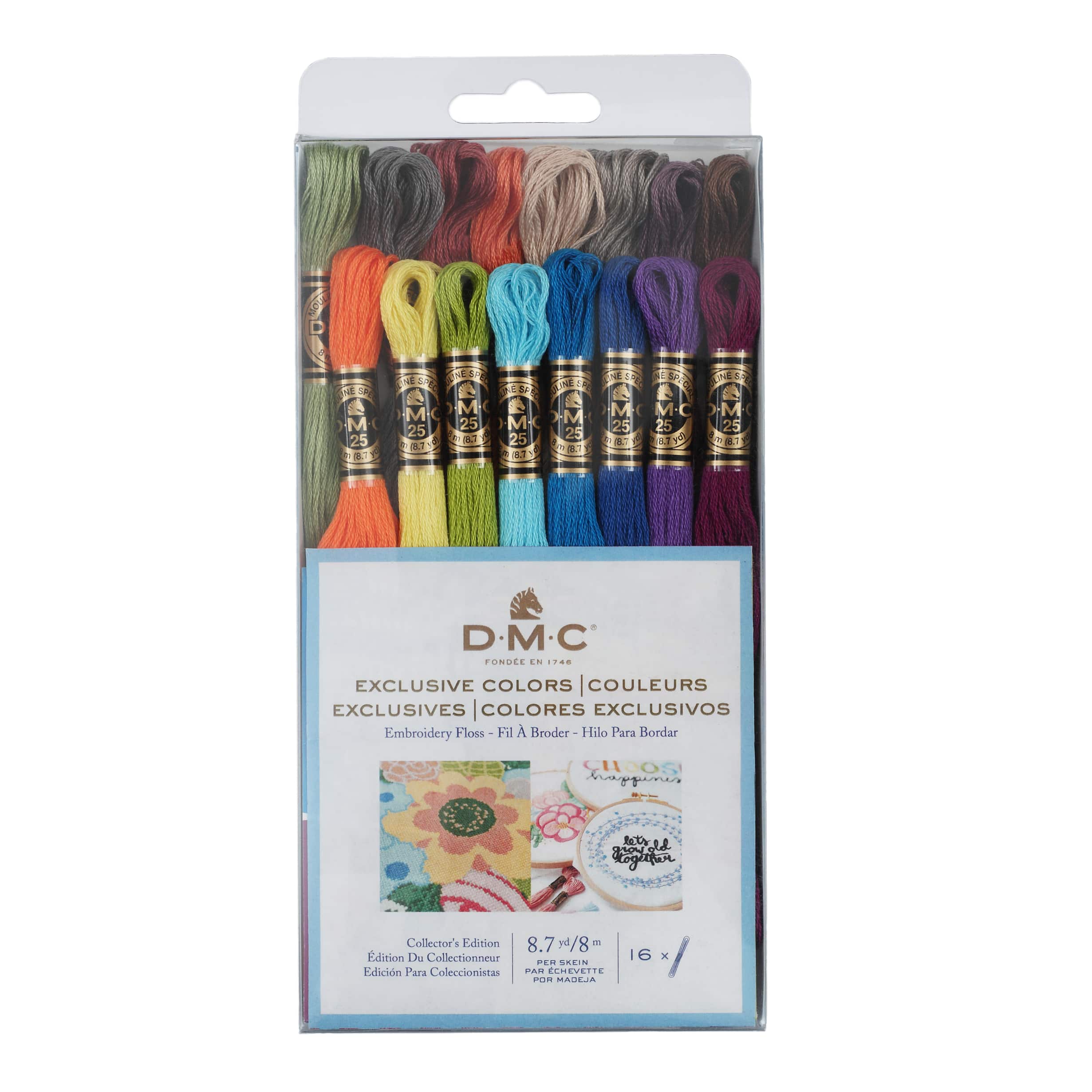 DMC Embroidery Floss Pack, Popular Colors, DMC Embroidery Thread, DMC Floss  Kit Include 36 Assorted Color Bundle with DMC Mouline Cotton White/Black  and DMC Cross Stitch Hand Needles. 