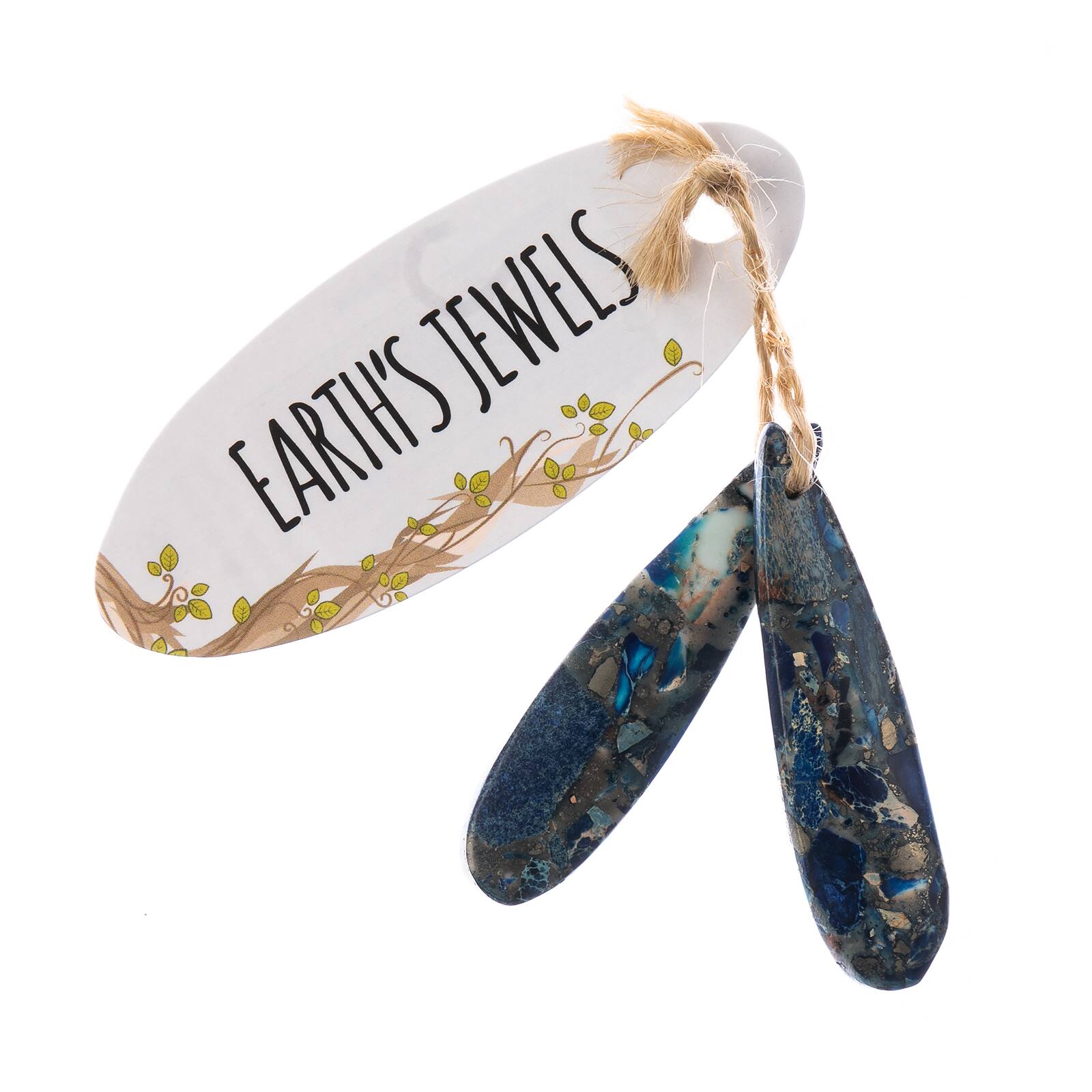 John Bead Earth’s Jewels Imperial Jasper Teardrop Pendant Slices, 2ct.