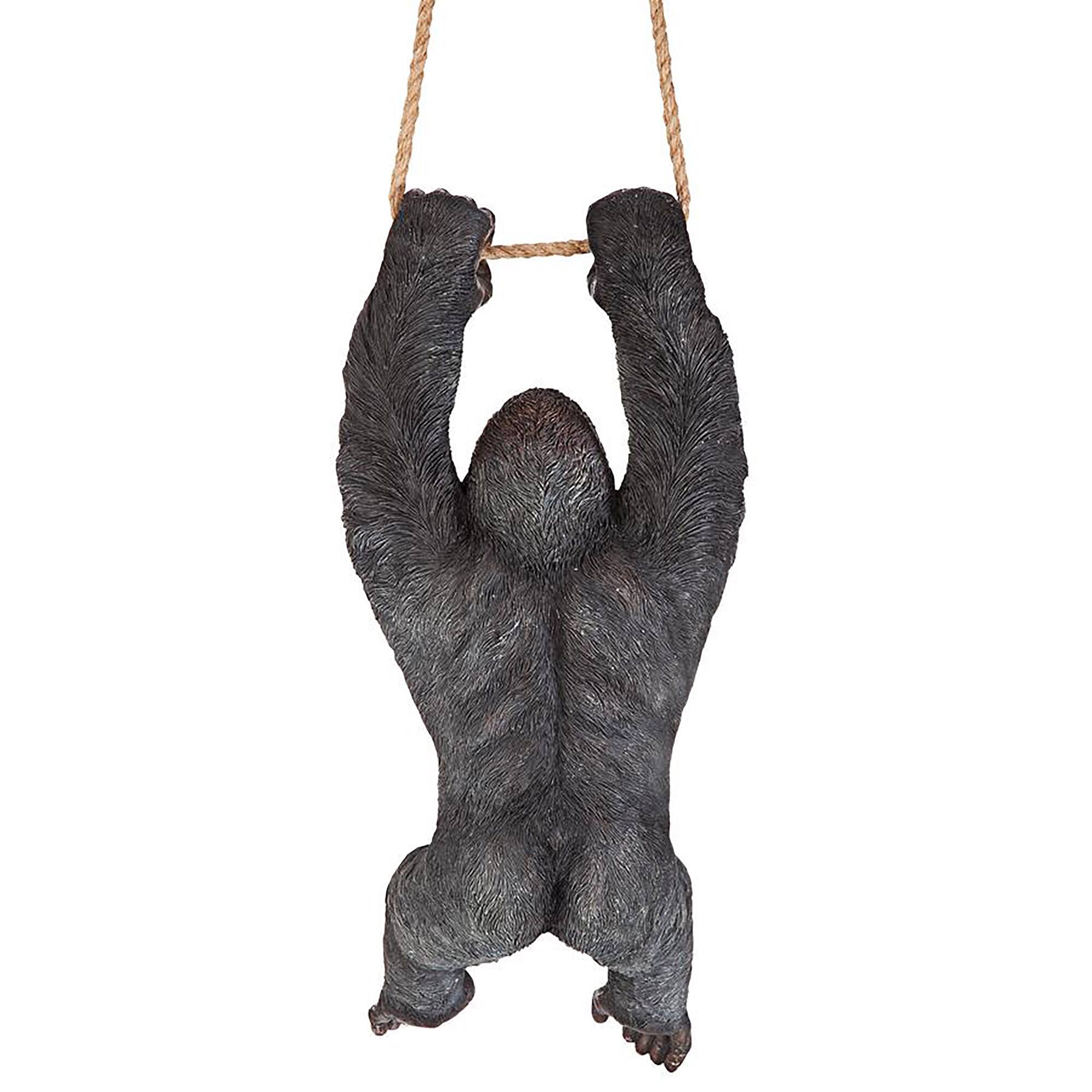 Design Toscano 24&#x22; Swinging Great Ape Jungle Monster Hanging Gorilla Sculpture