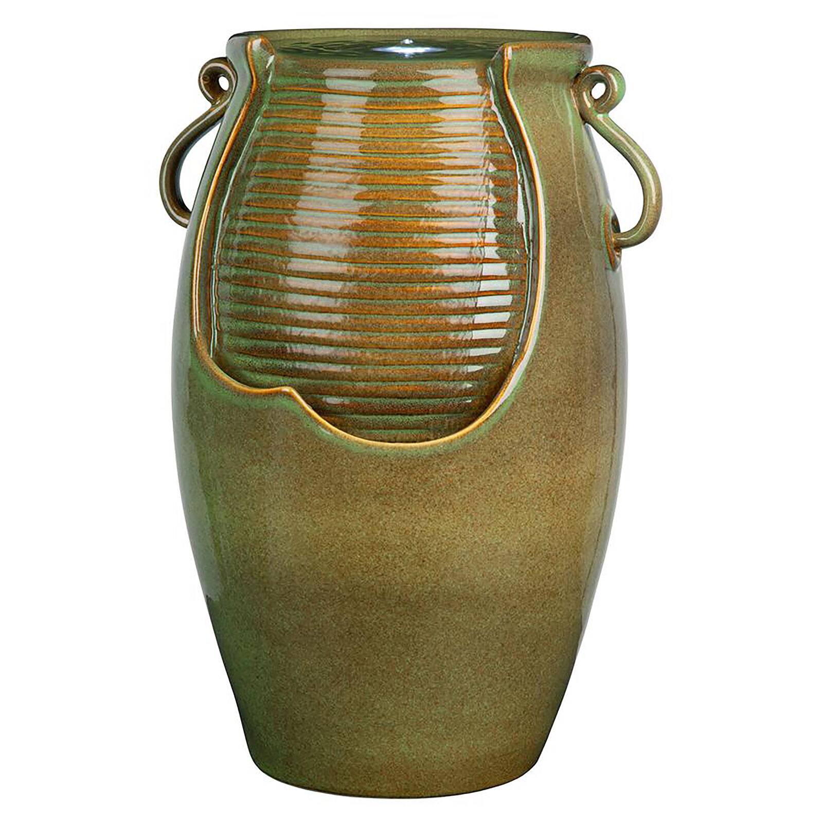 Design Toscano Ceramic Rippling Jar Garden Fountain
