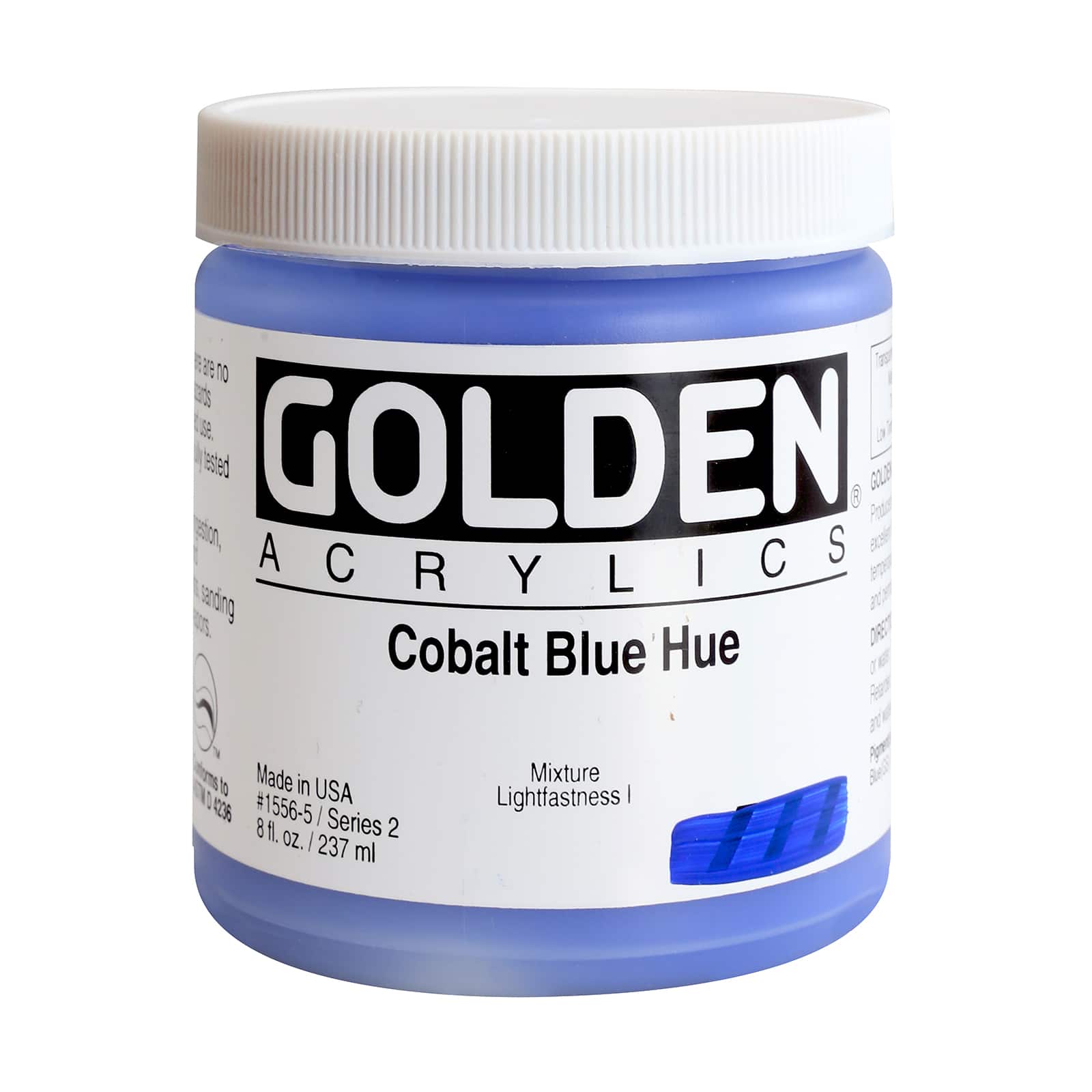 Golden Heavy Body Acrylic Paint, 8 oz in Cobalt Blue Hue