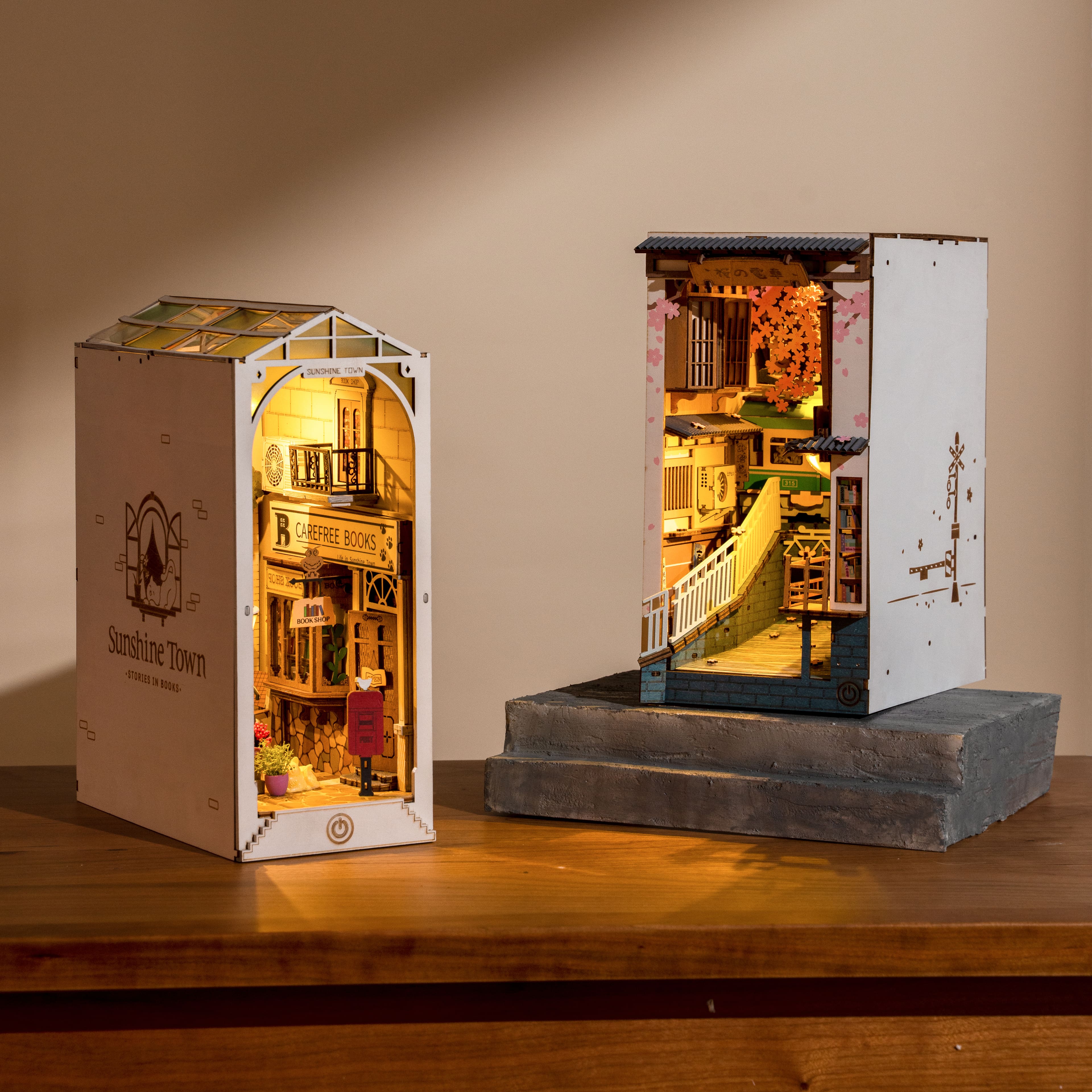 Rolife® Sunshine Town DIY Book Nook Shelf Insert Kit