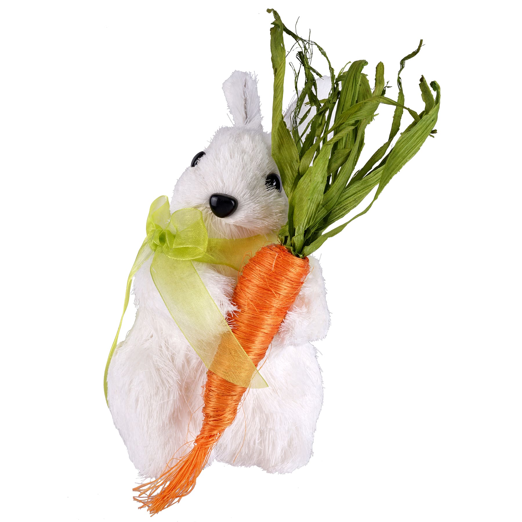 6 25 White Bunny With Carrot By Ashland Michaels